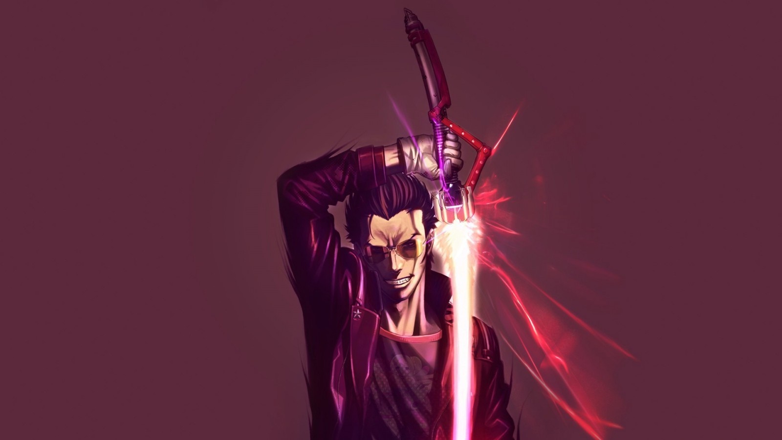 Travis Touchdown from No More Heroes with Beam Katana HD Wallpaper