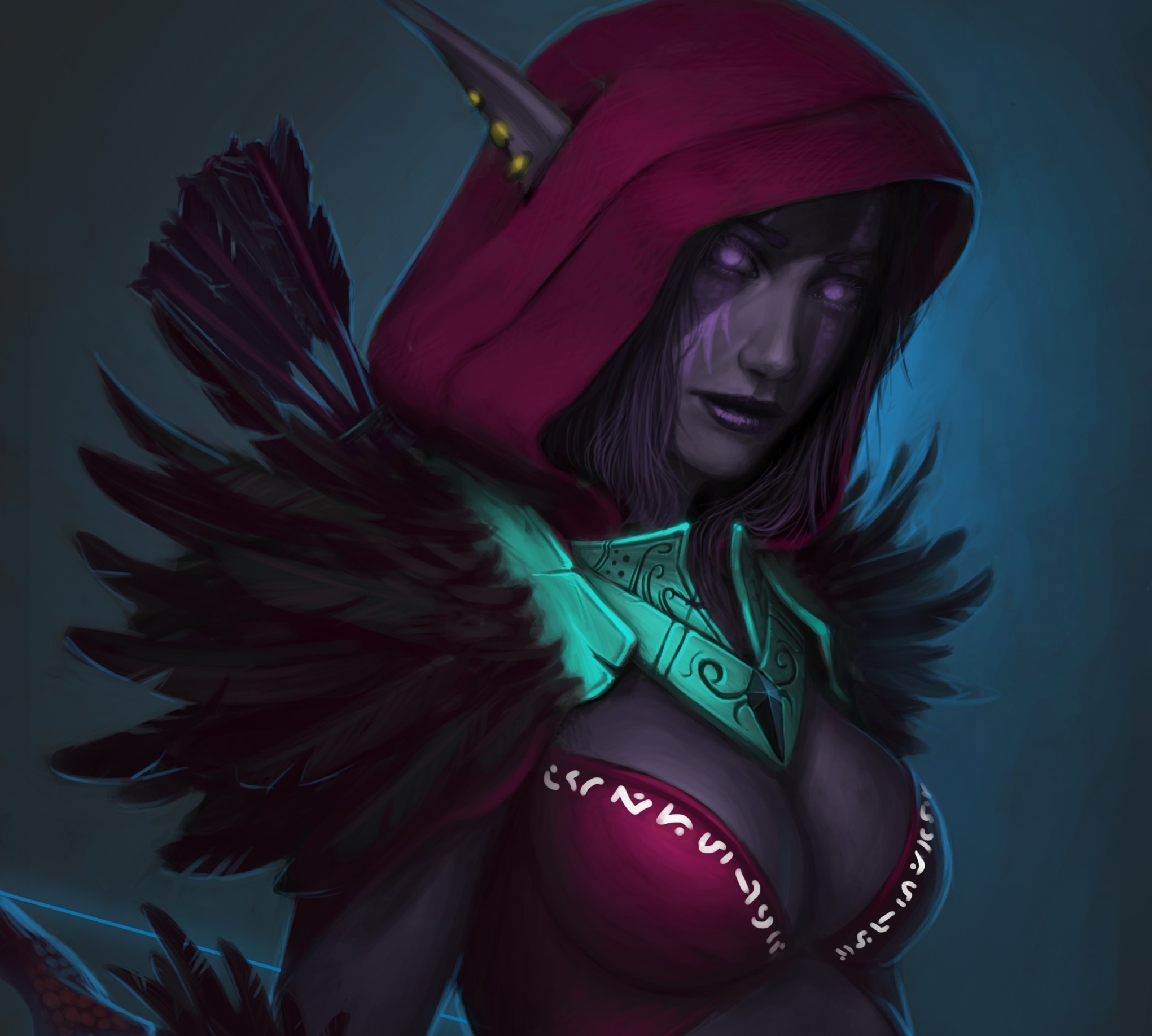Night Elf Hunter from World of Warcraft HD Wallpaper