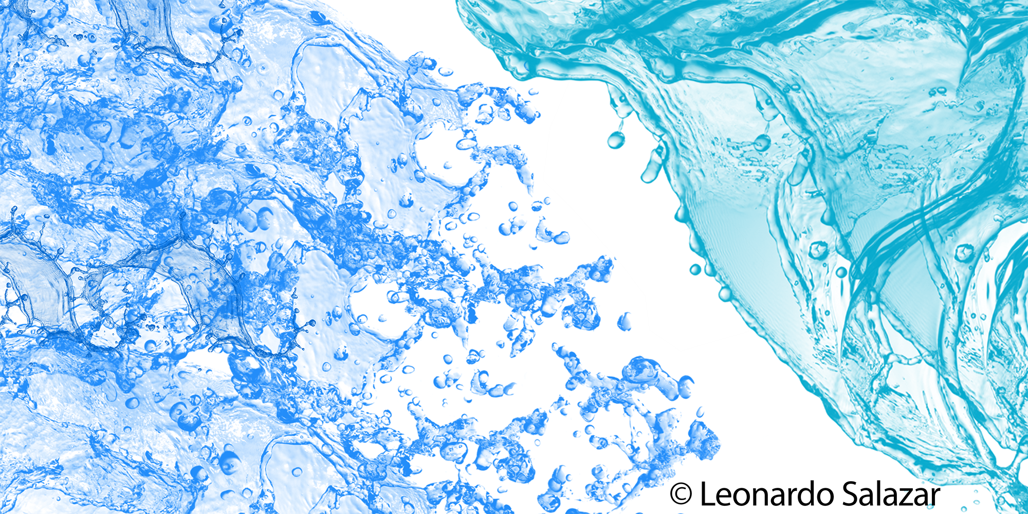 Abstract blue and cyan water splashes HD Wallpaper