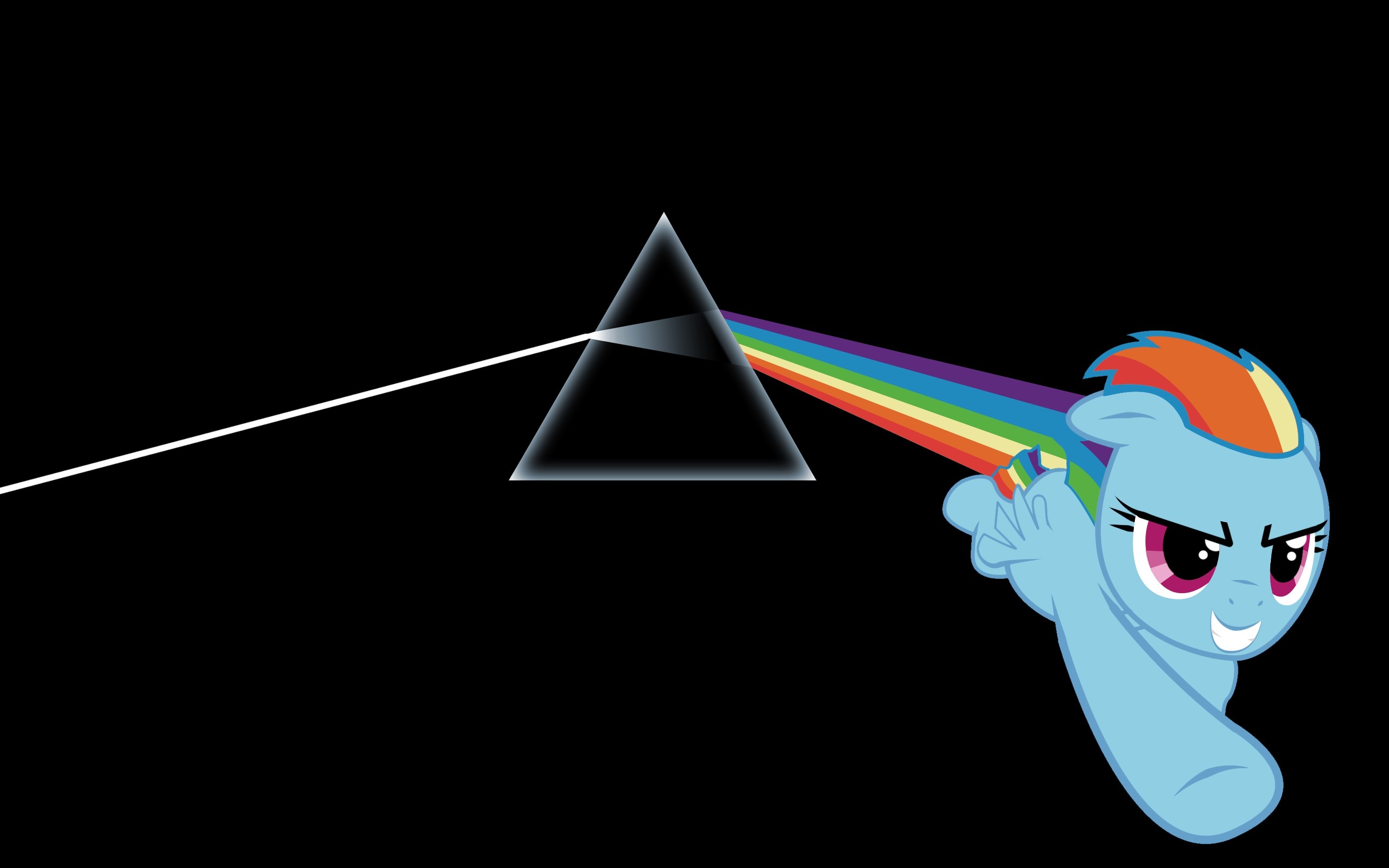 Rainbow Dash from My Little Pony and a prism HD Wallpaper