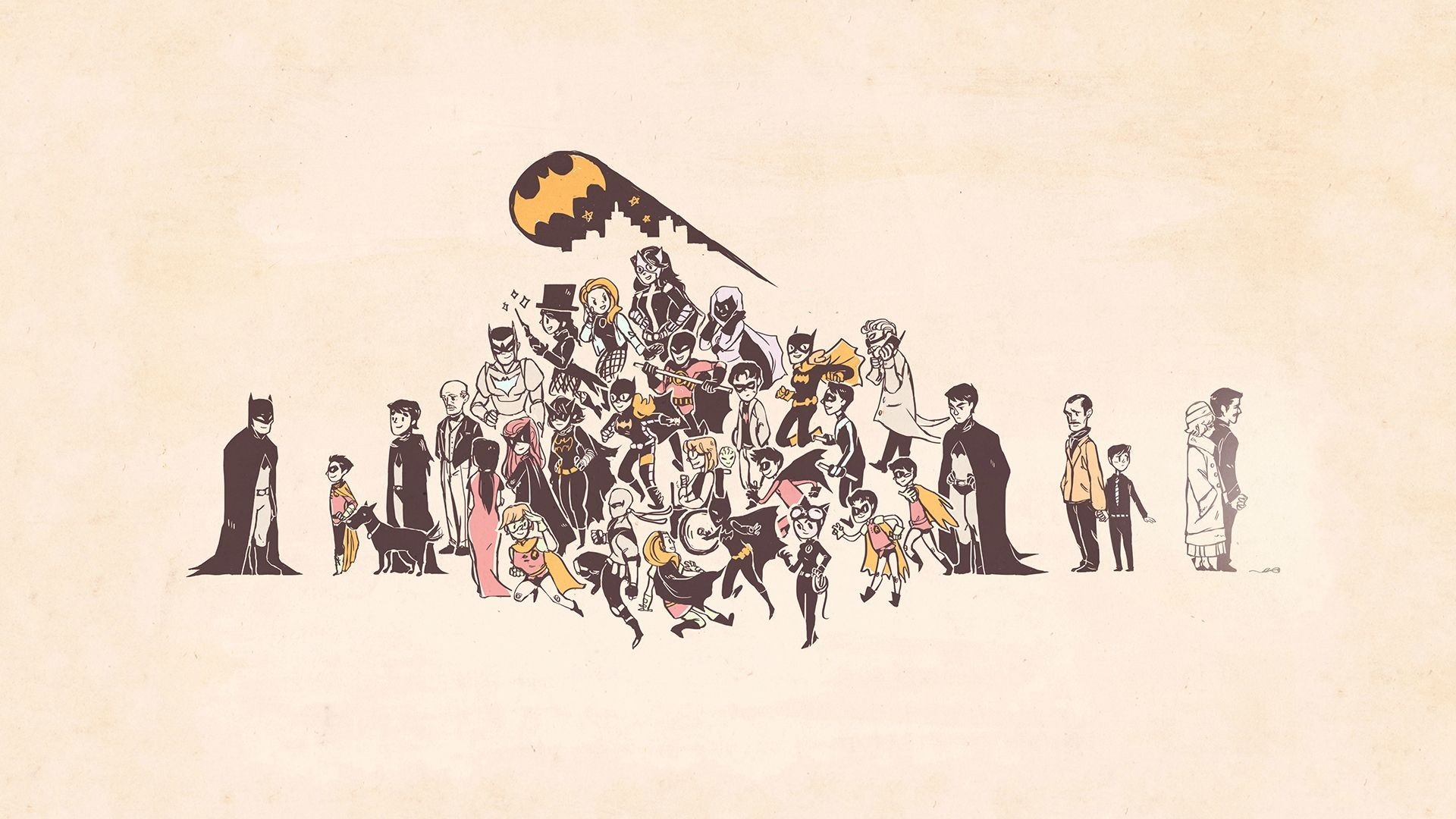 Gotham Gears characters illustration HD Wallpaper