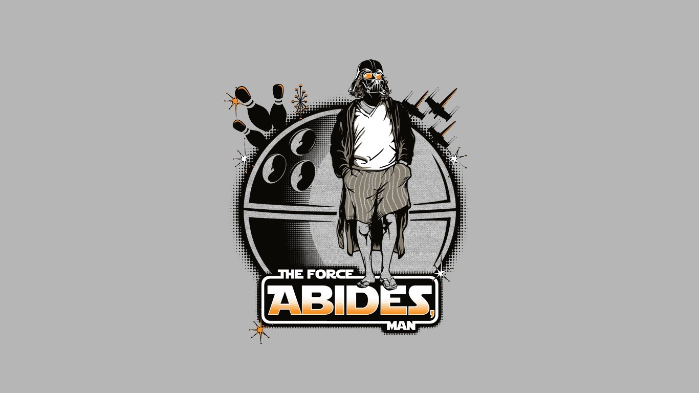 Darth Vader from Star Wars as The Dude HD Wallpaper