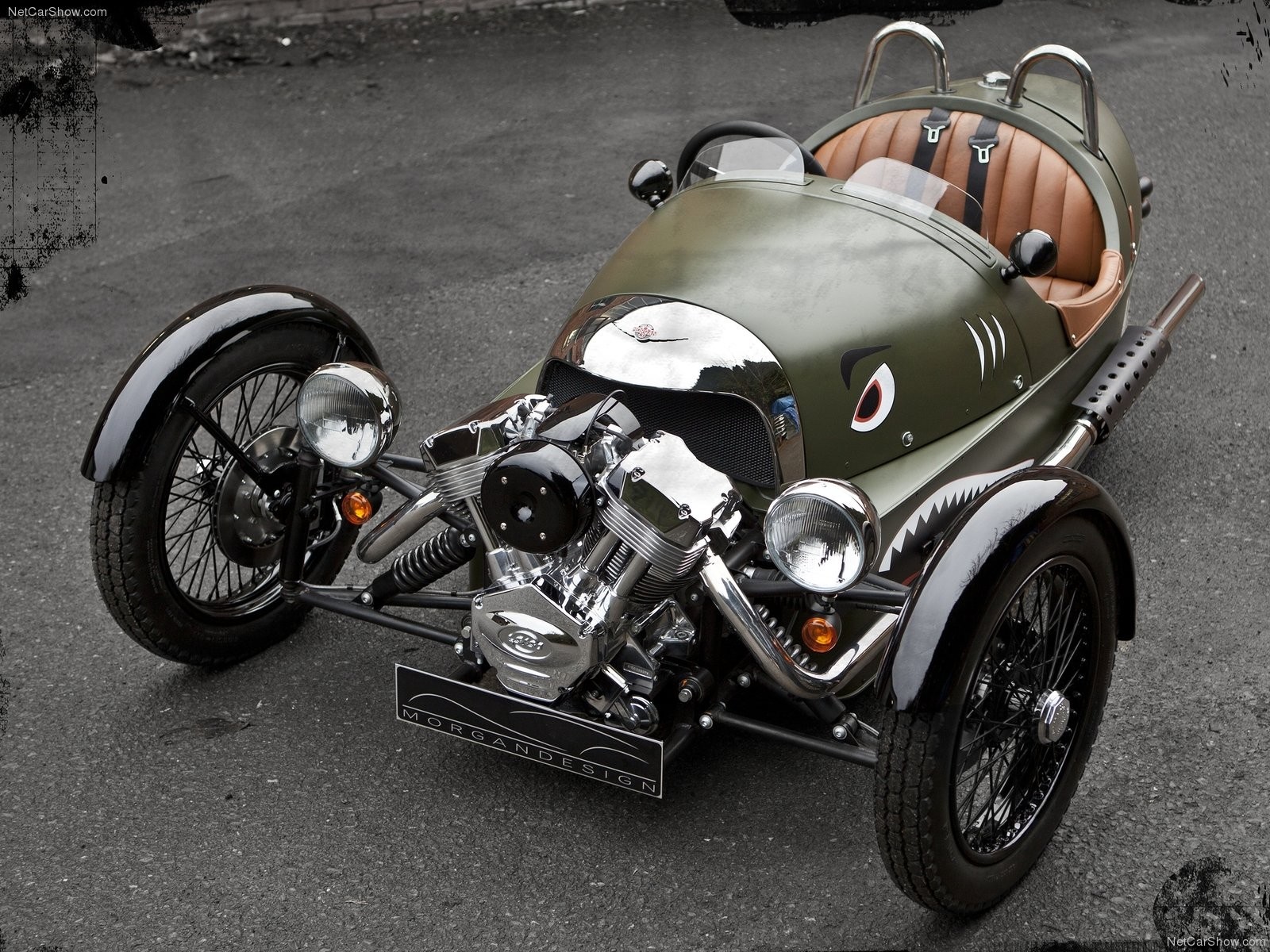 Morgan 3 Wheeler with shark teeth design HD Wallpaper