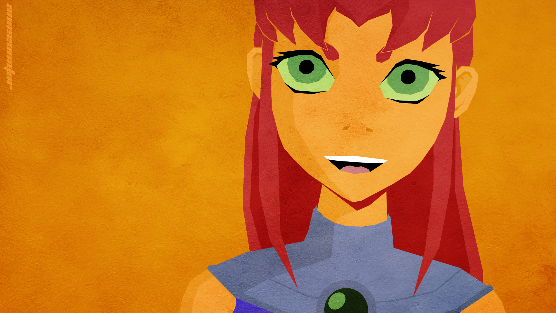 Starfire from Teen Titans illustration HD Wallpaper