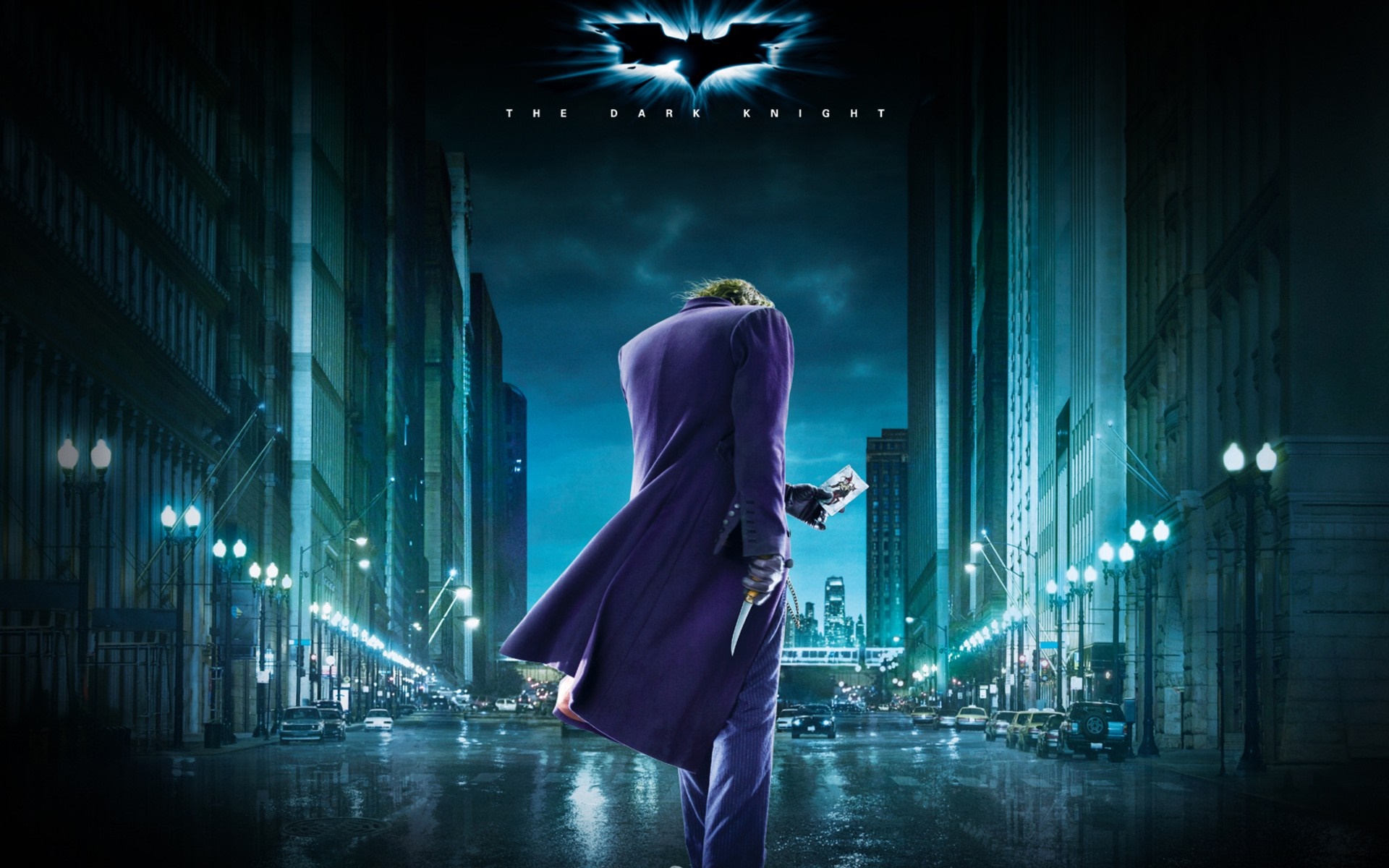 The Dark Knight Joker Standing in Gotham City HD Wallpaper