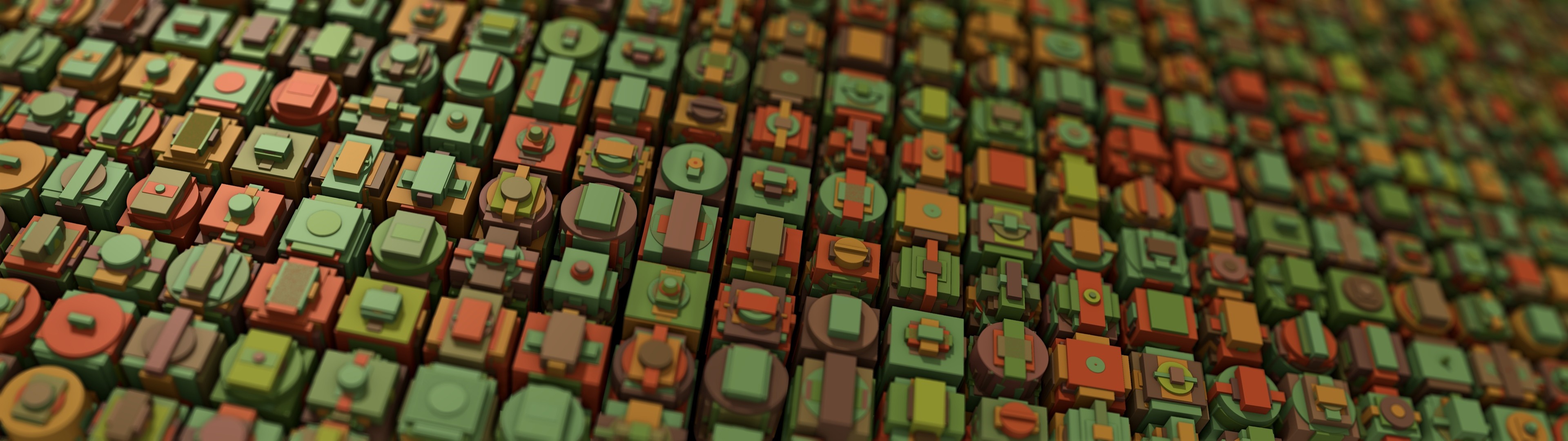 Abstract 3D geometric pattern with cubes and circles HD Wallpaper