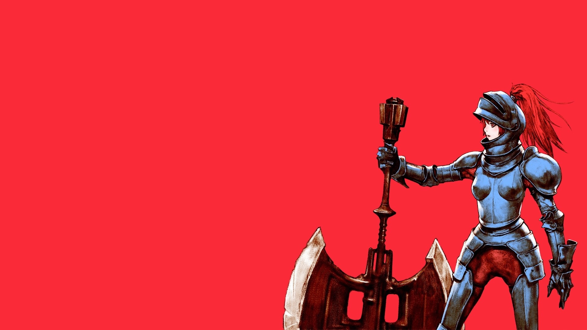 Knight with axe from video game artwork HD Wallpaper
