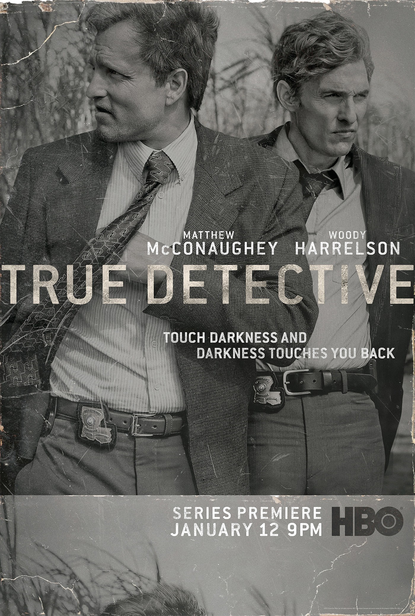 True Detective Poster with Matthew McConaughey and Woody Harrelson HD Wallpaper