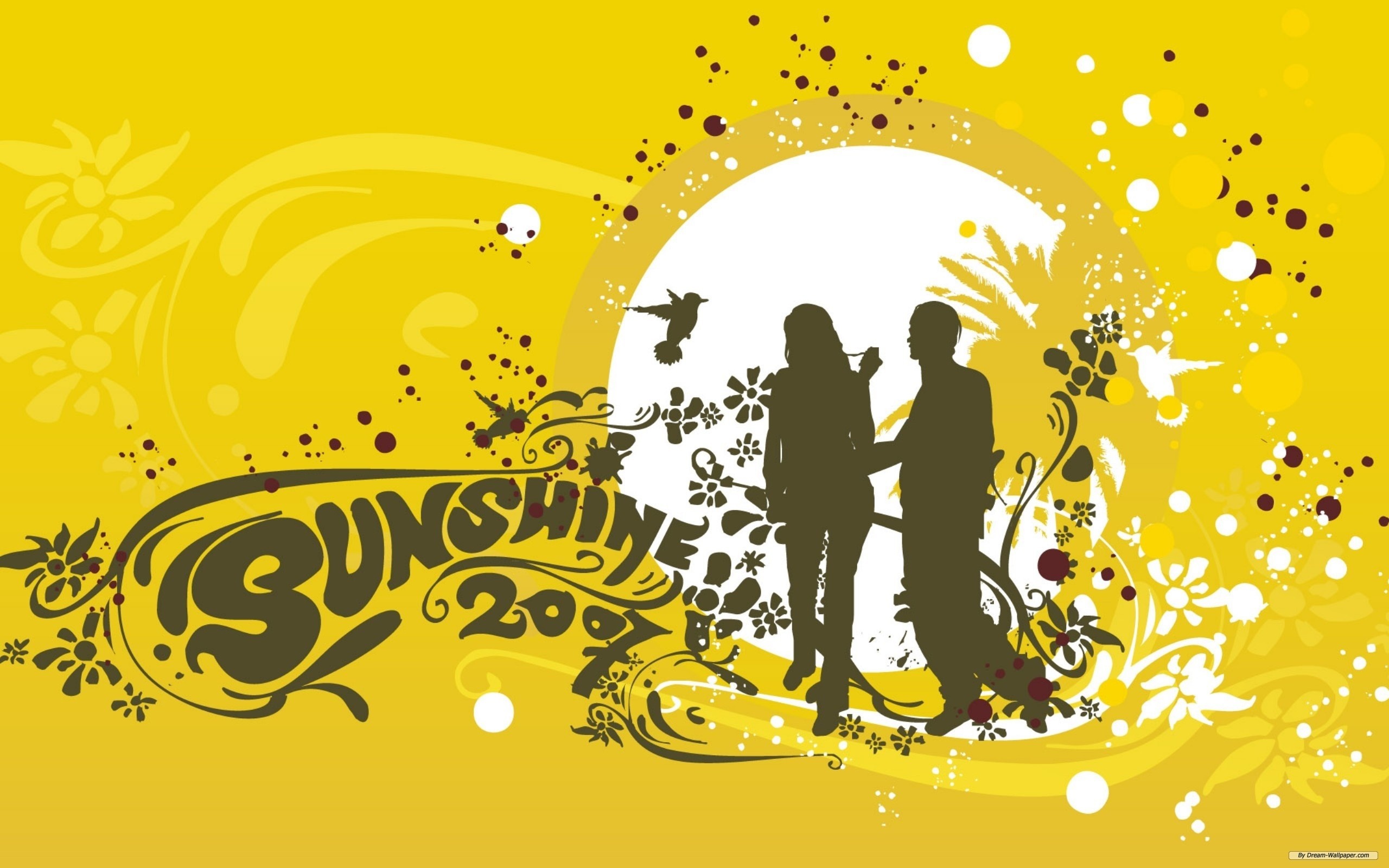Sunshine 2007 illustration with silhouettes HD Wallpaper