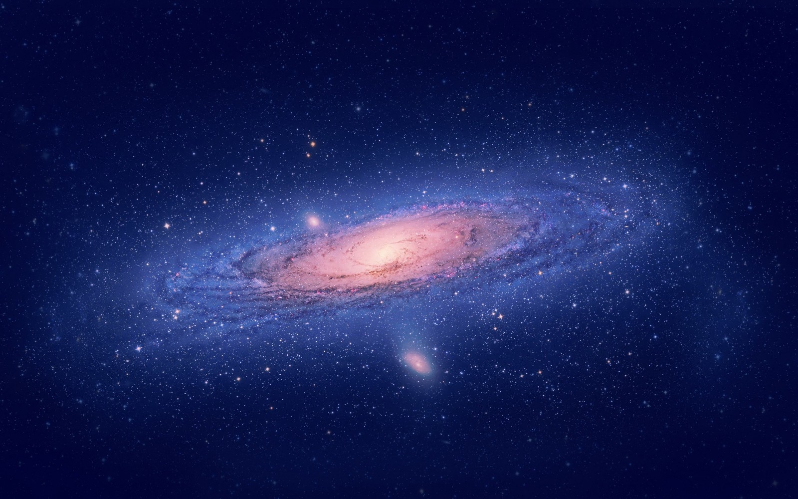 Spiral galaxy in deep space with stars HD Wallpaper