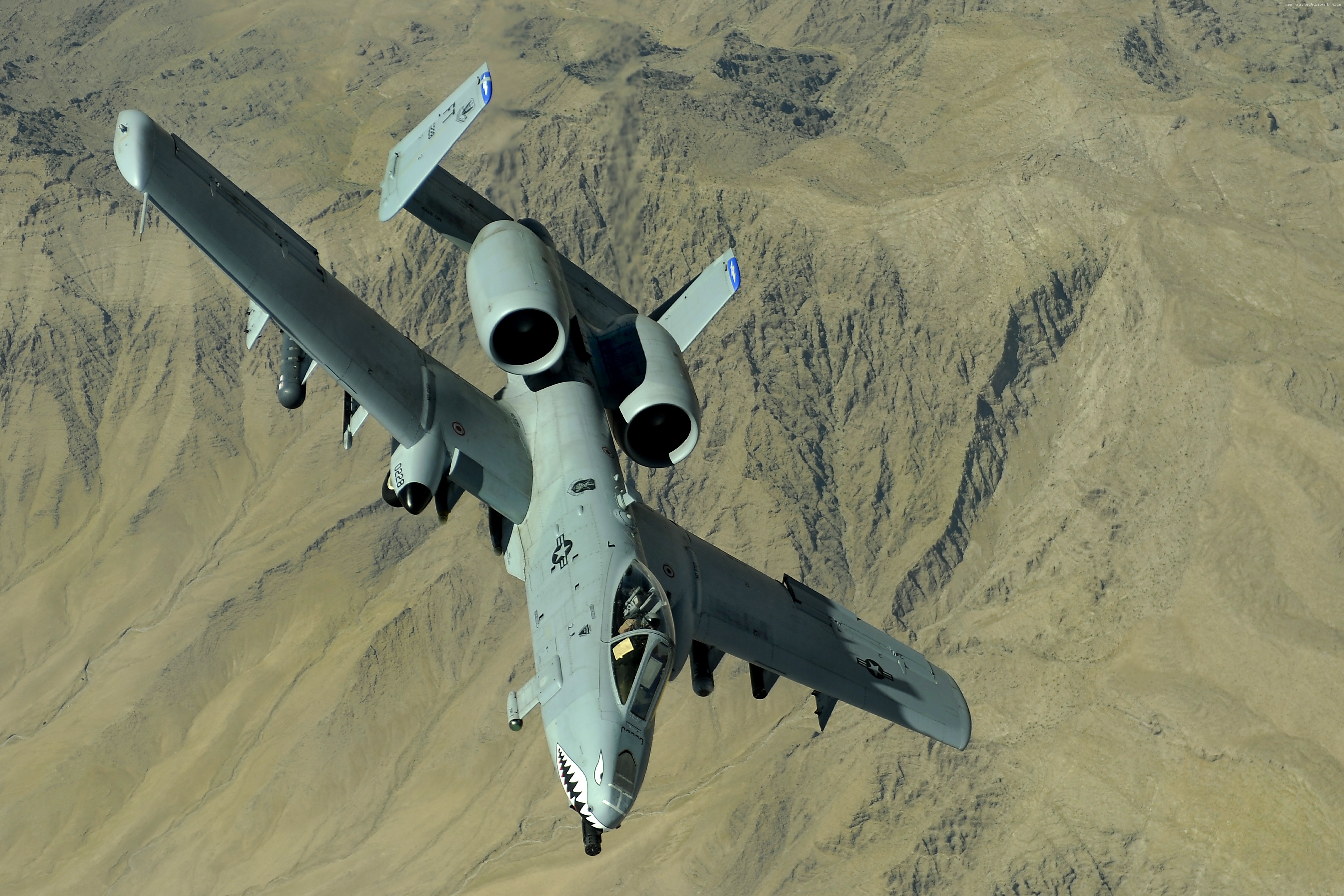 A-10 Thunderbolt II Attack Aircraft in Flight HD Wallpaper