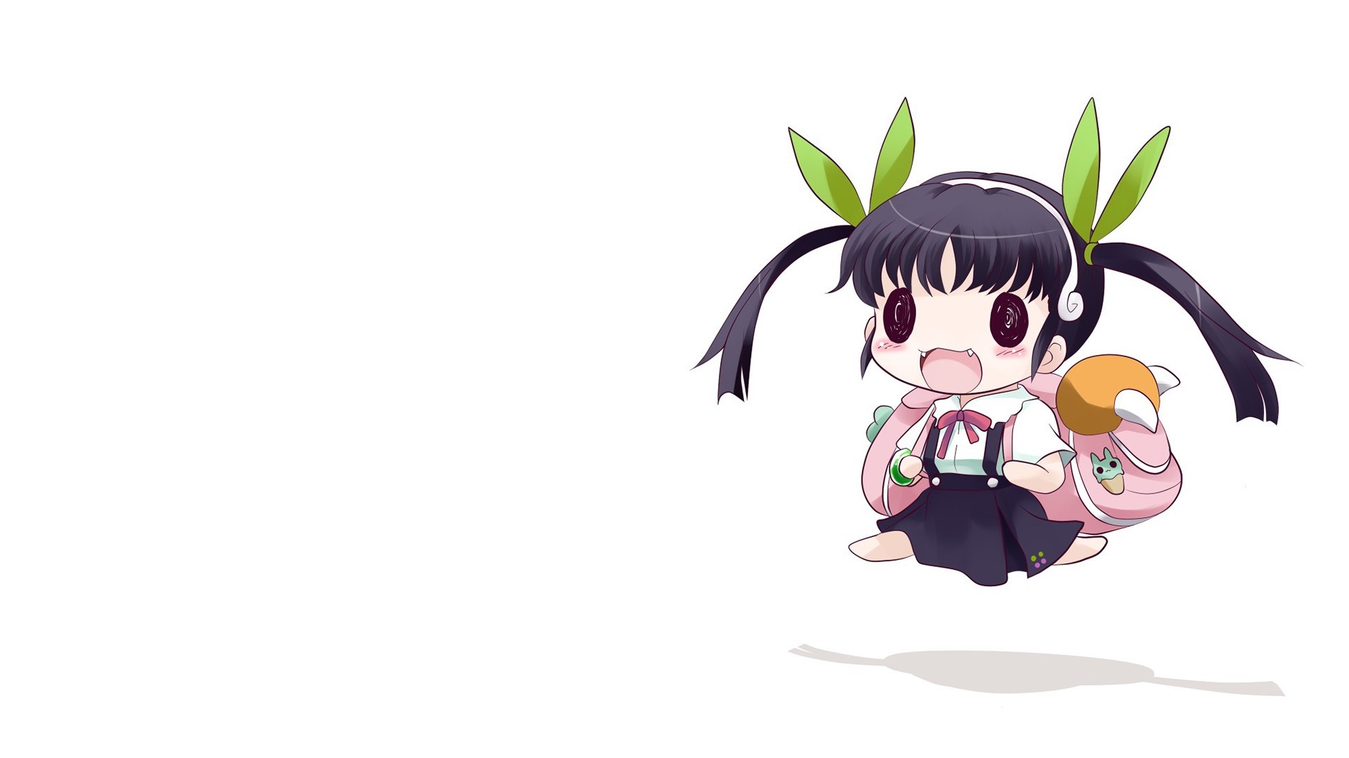 Hachikuji Mayoi from Monogatari Series Chibi Illustration HD Wallpaper