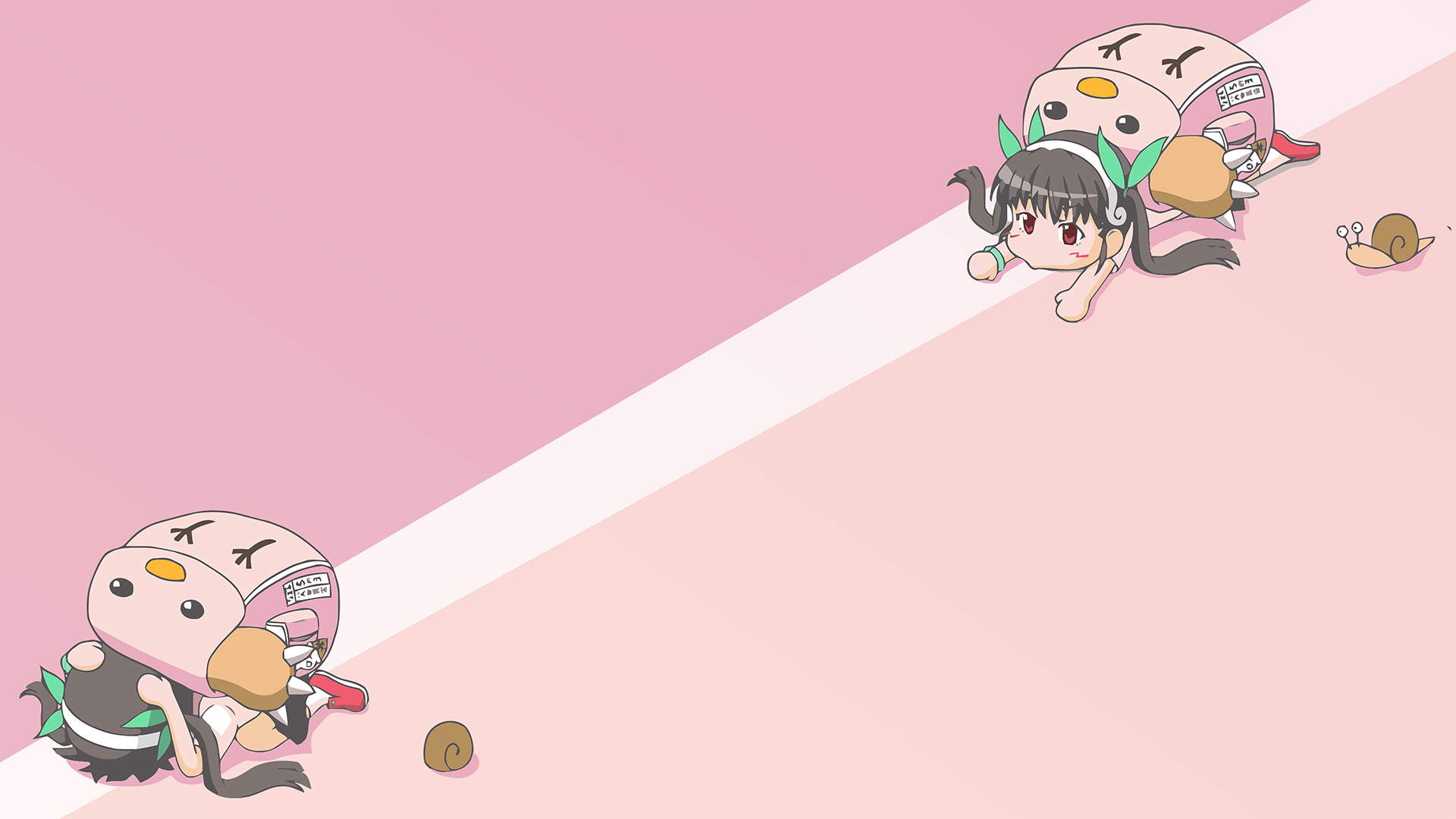 Hachikuji Mayoi from Monogatari Series with snails HD Wallpaper