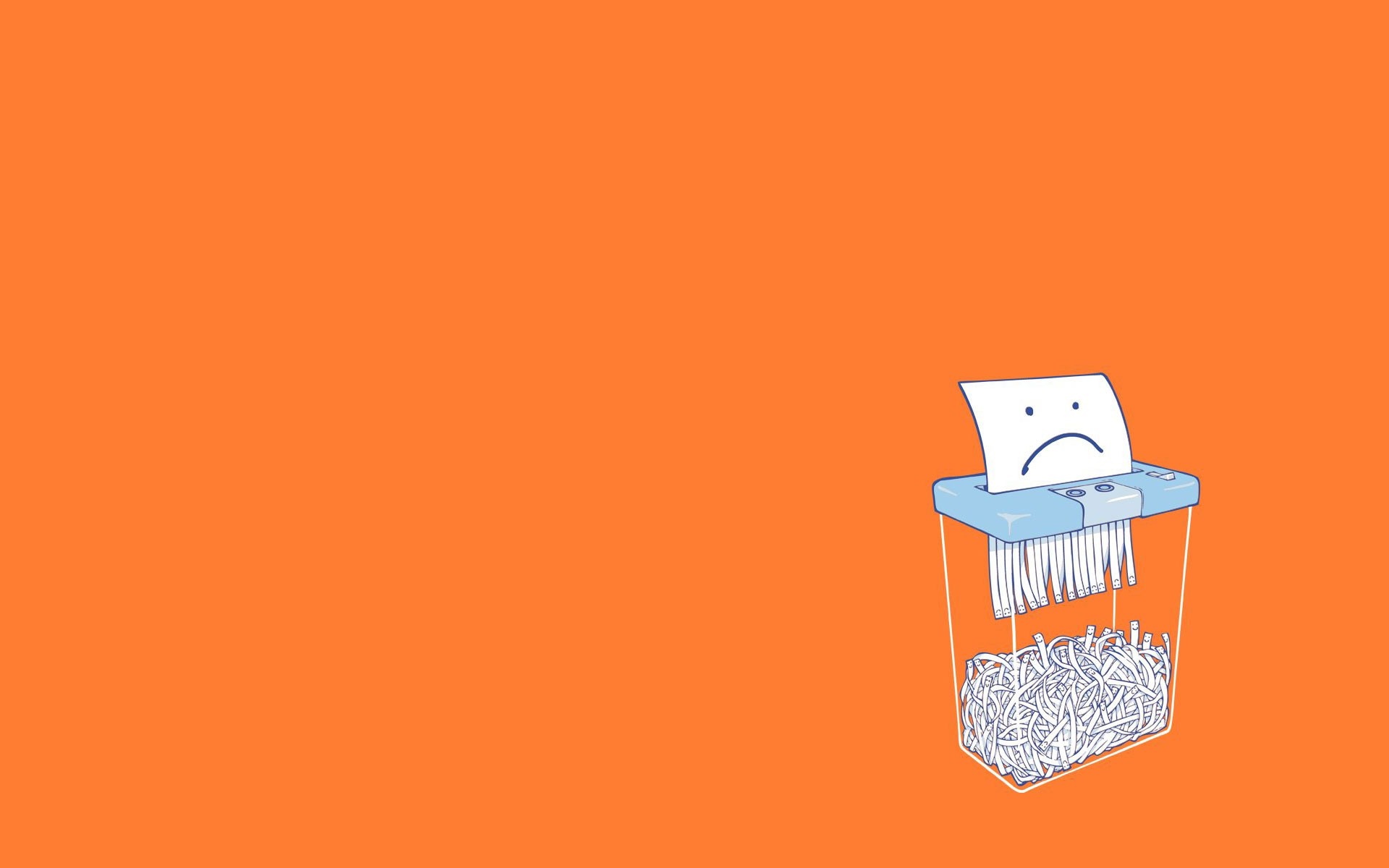 Sad paper in a paper shredder HD Wallpaper
