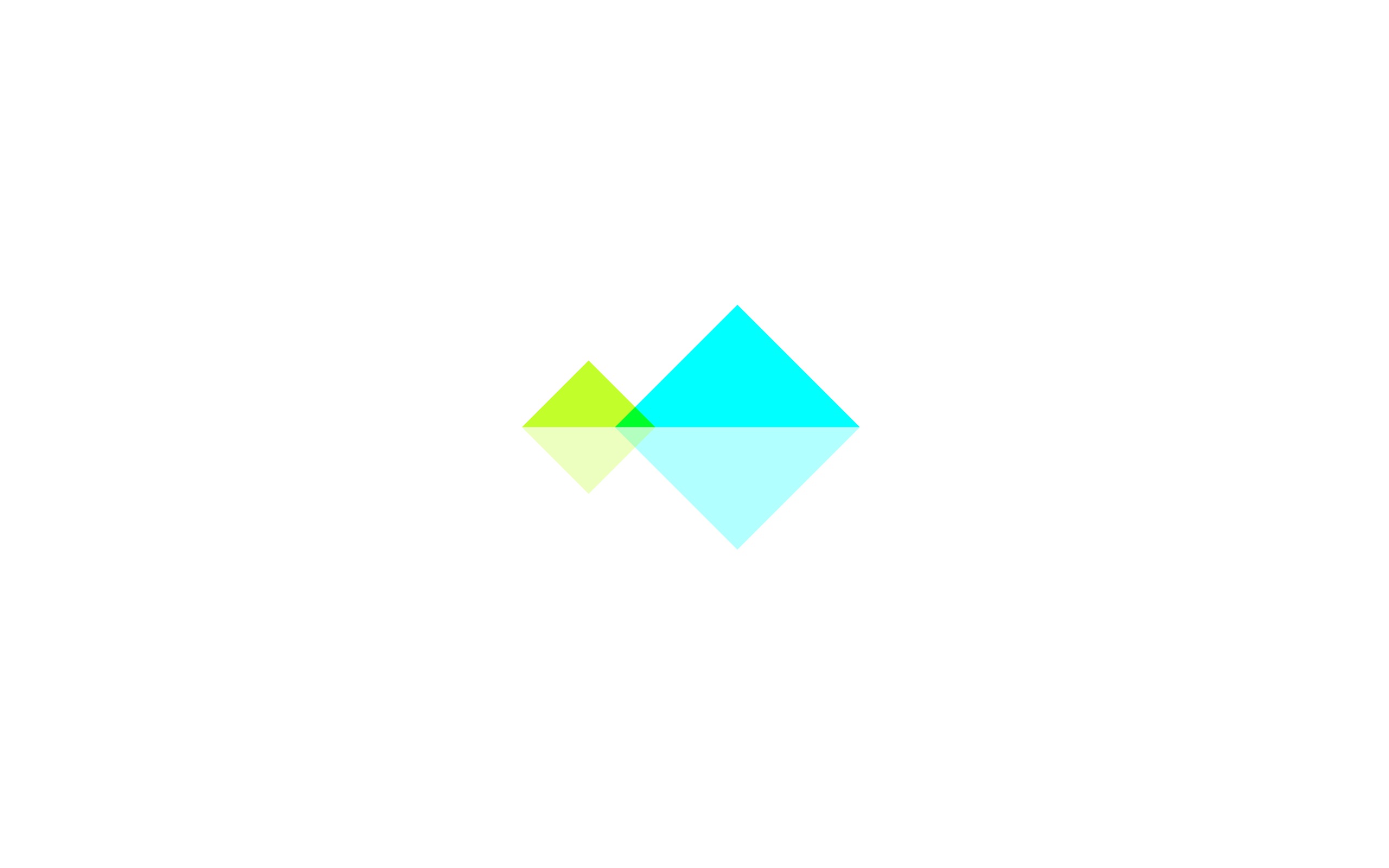 Minimalist logo with two overlapping triangles and reflections HD Wallpaper