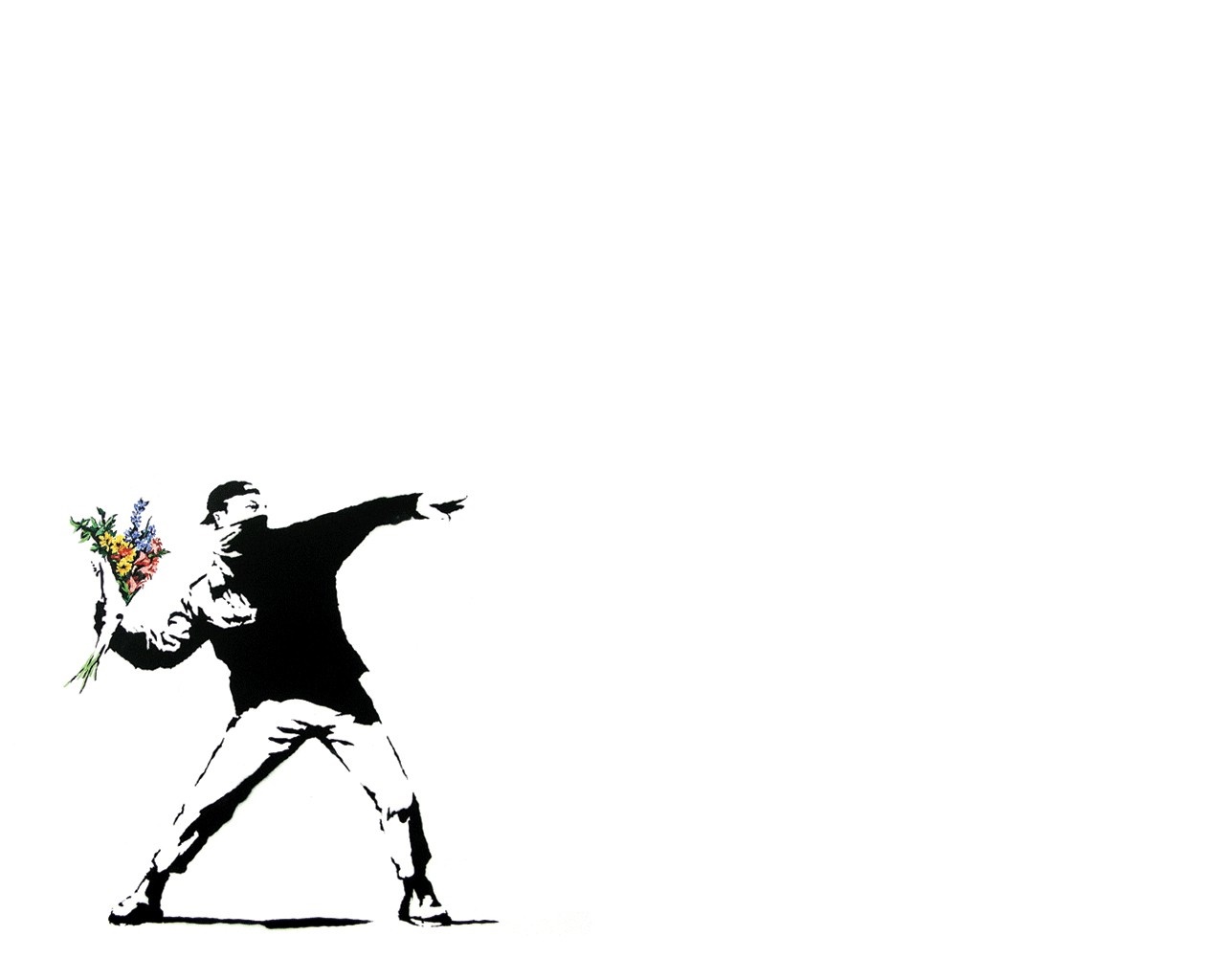 Flower Thrower by Banksy HD Wallpaper