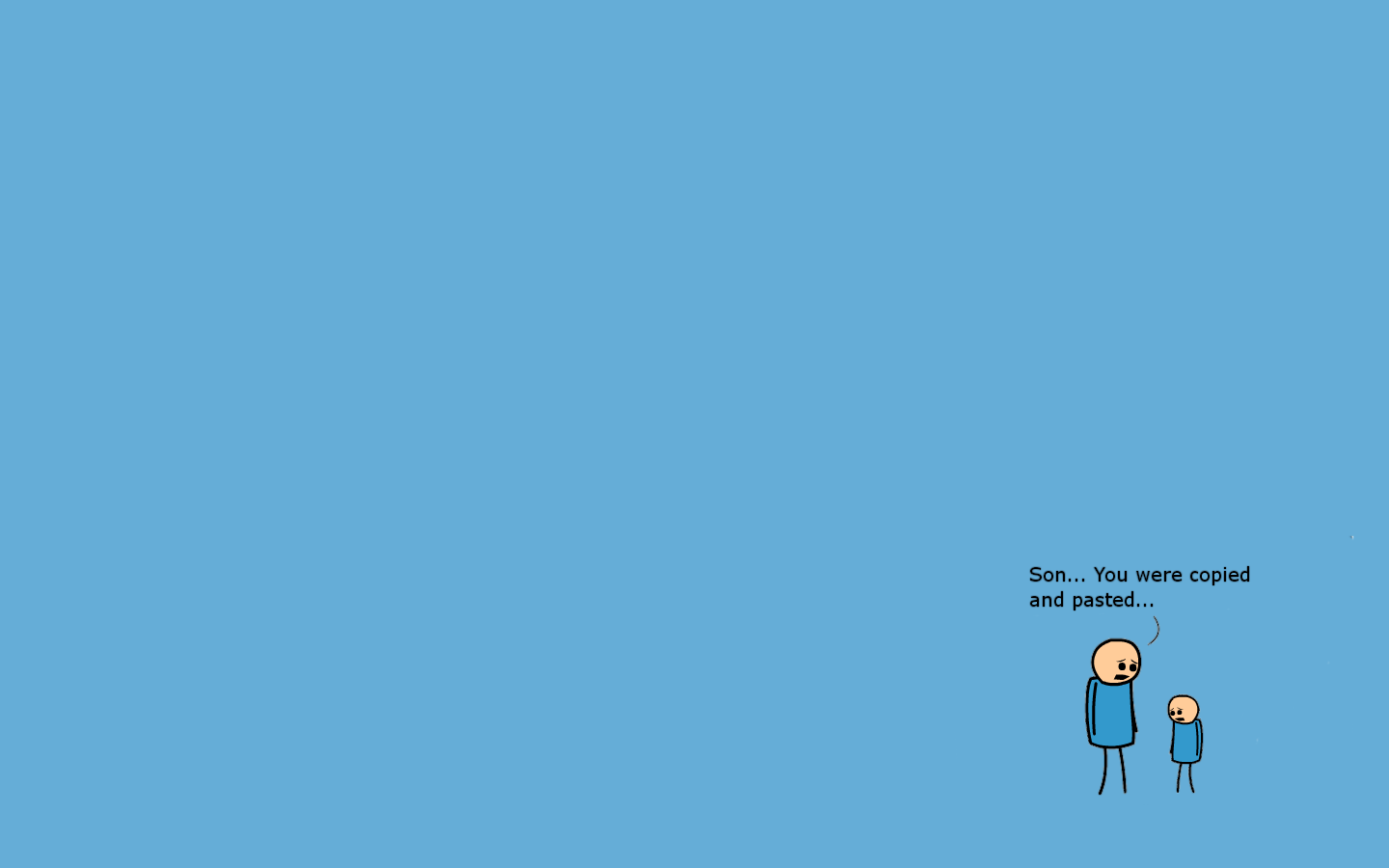 Cyanide and Happiness comic: copied and pasted son HD Wallpaper