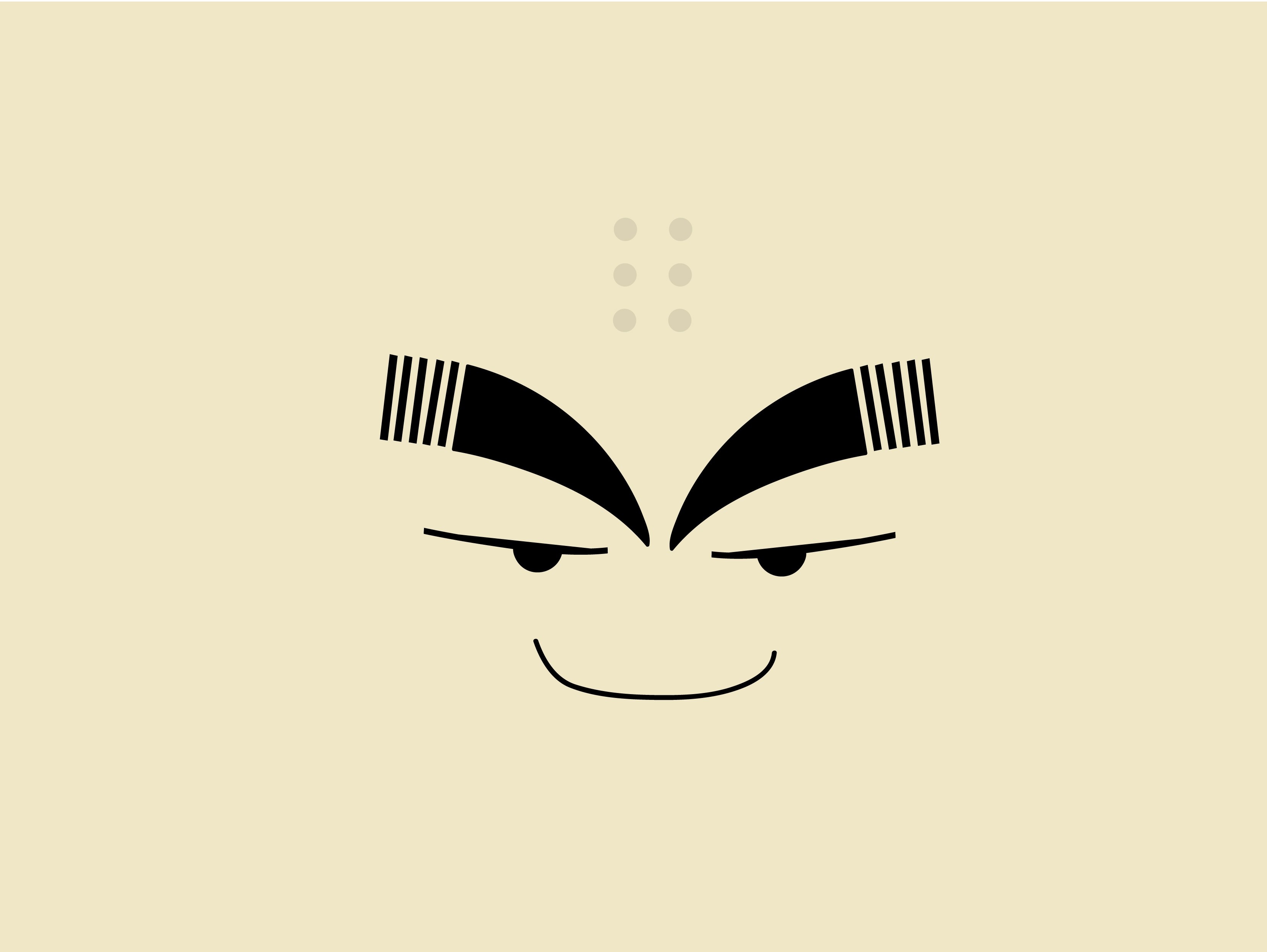 Krillin from Dragon Ball Z minimalist face HD Wallpaper