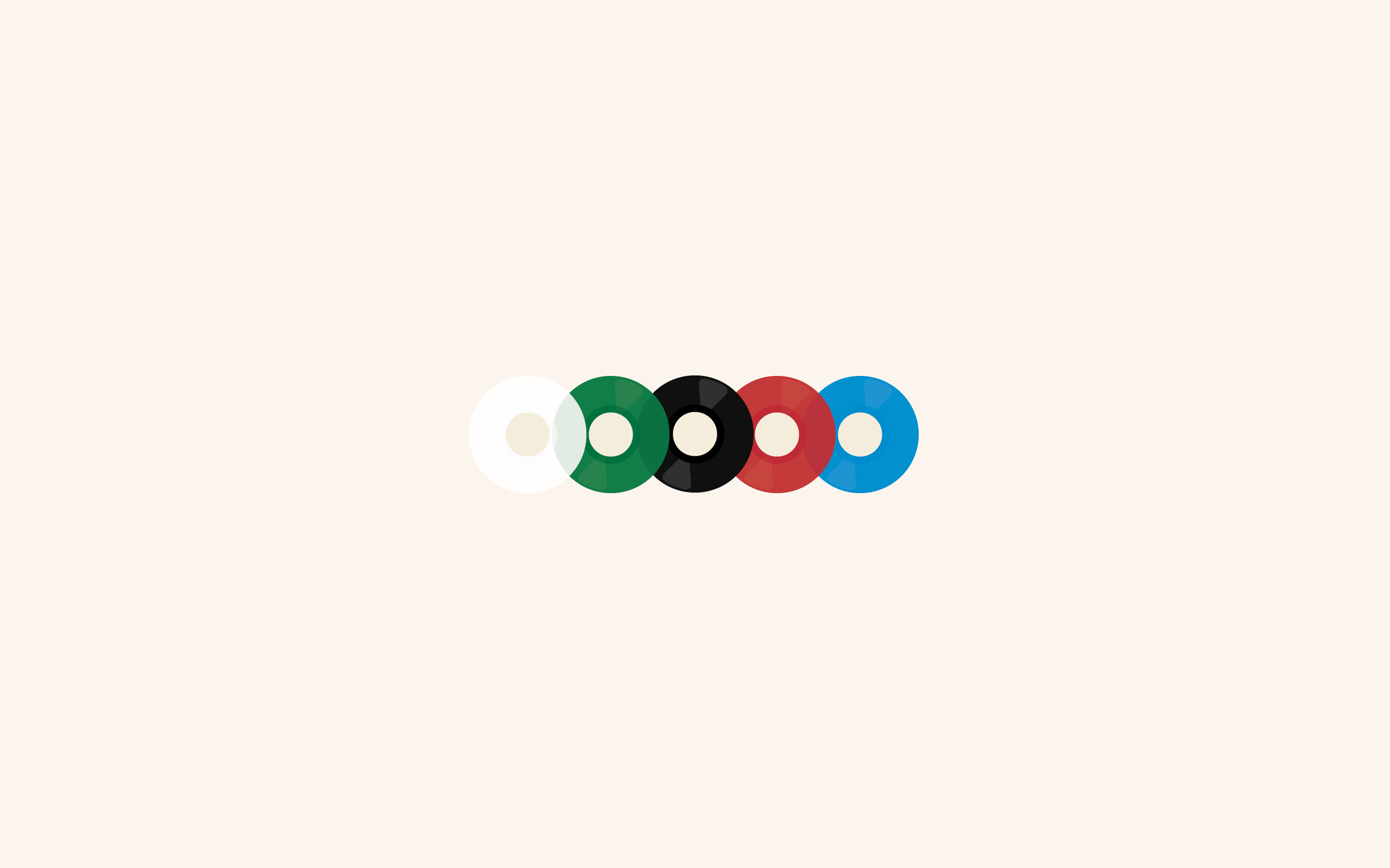 Minimalist Olympic Rings on a Light Background HD Wallpaper