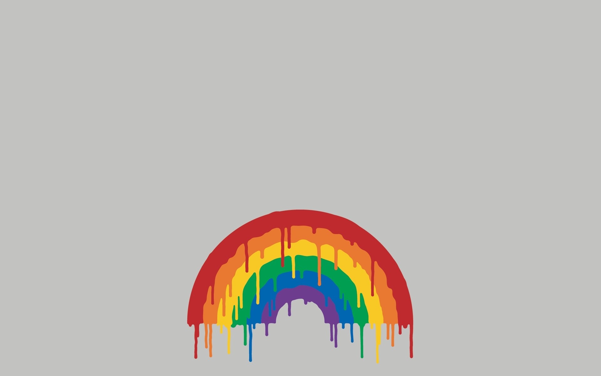 Melting rainbow illustration HD Wallpaper