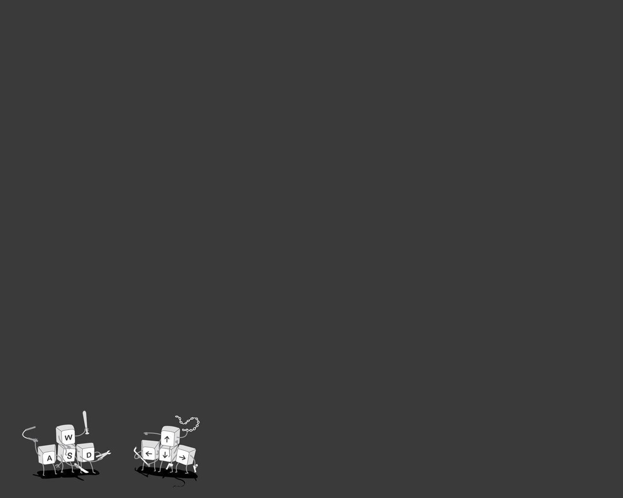 Keyboard keys WASD and arrow keys fighting HD Wallpaper