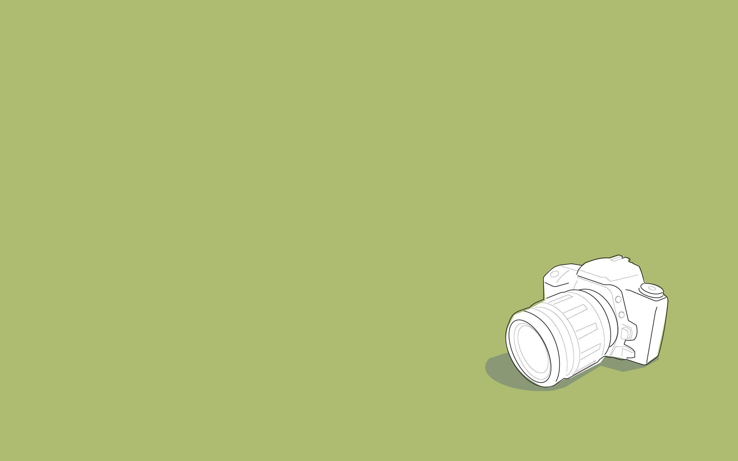 Minimalist line drawing of a camera HD Wallpaper