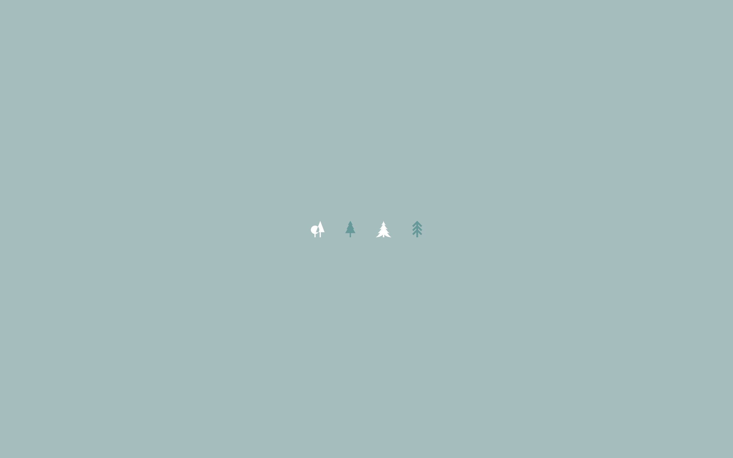 Minimalist trees on a light blue background HD Wallpaper