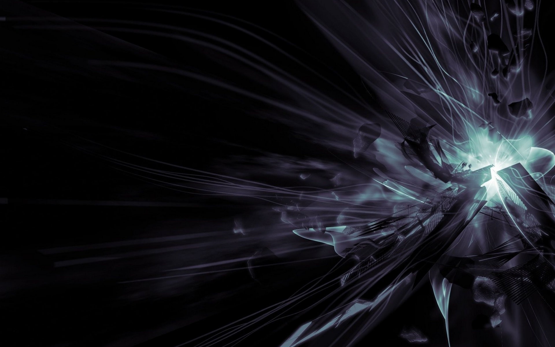 Abstract digital art with light and darkness HD Wallpaper