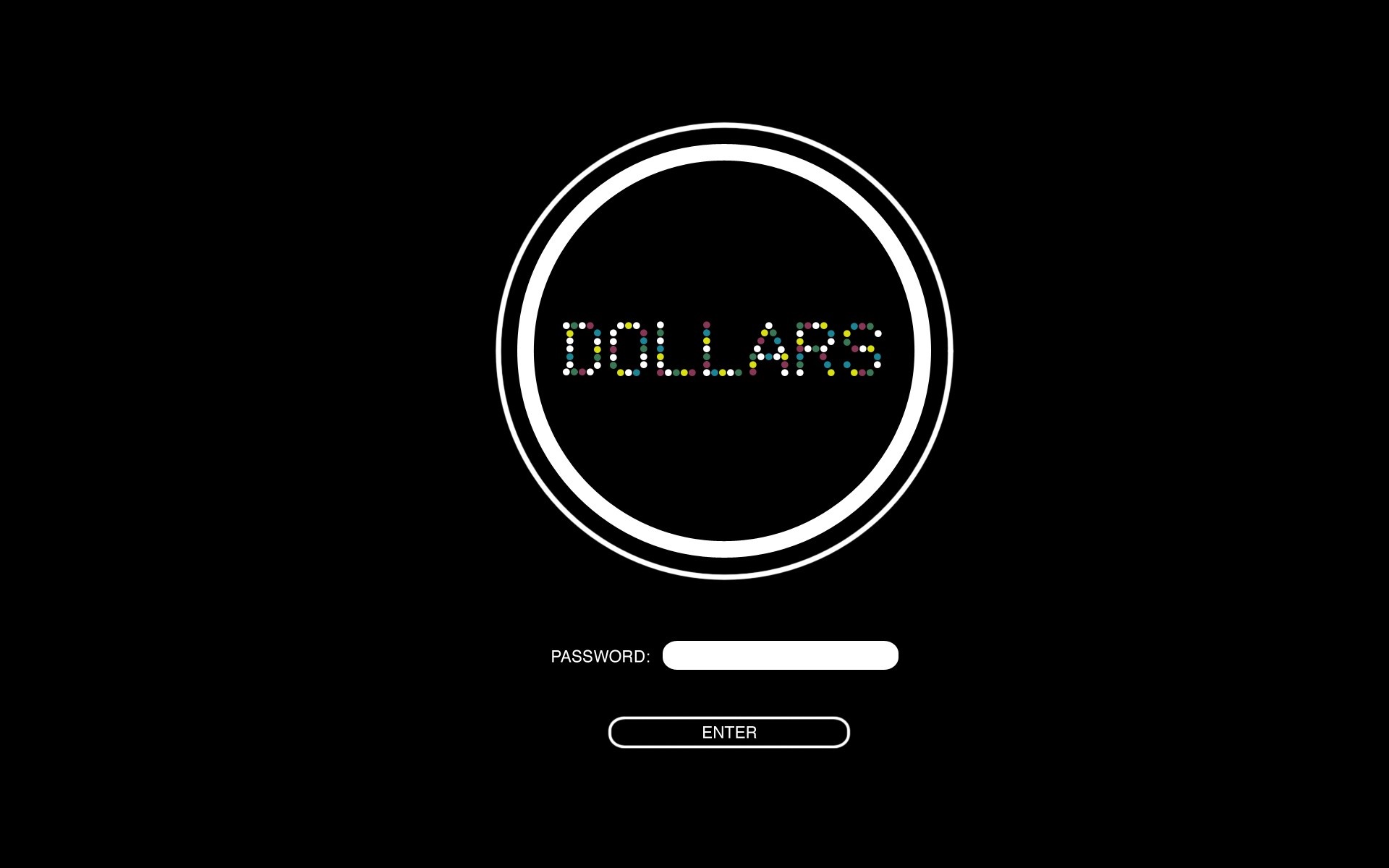 DOLLARS logo with password entry HD Wallpaper