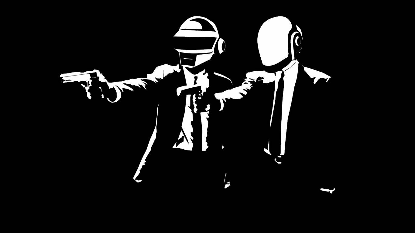 Daft Punk duo with guns HD Wallpaper