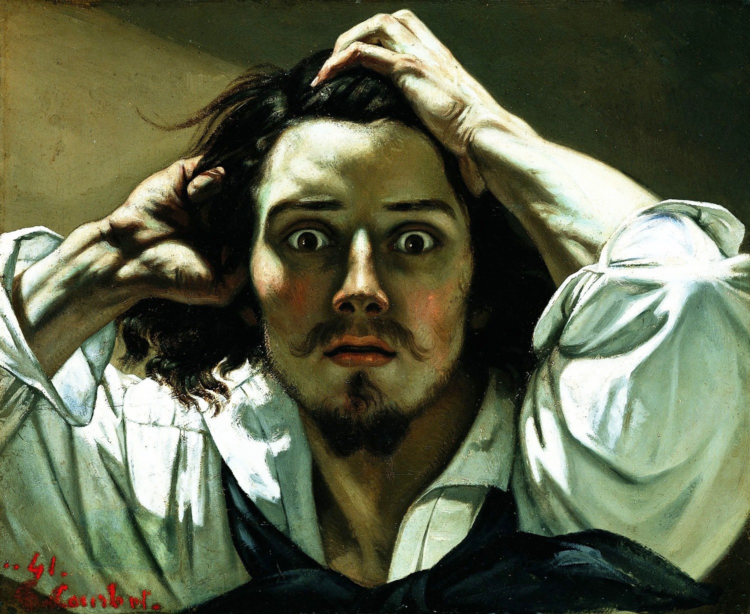 Self-Portrait of a Man in Distress HD Wallpaper