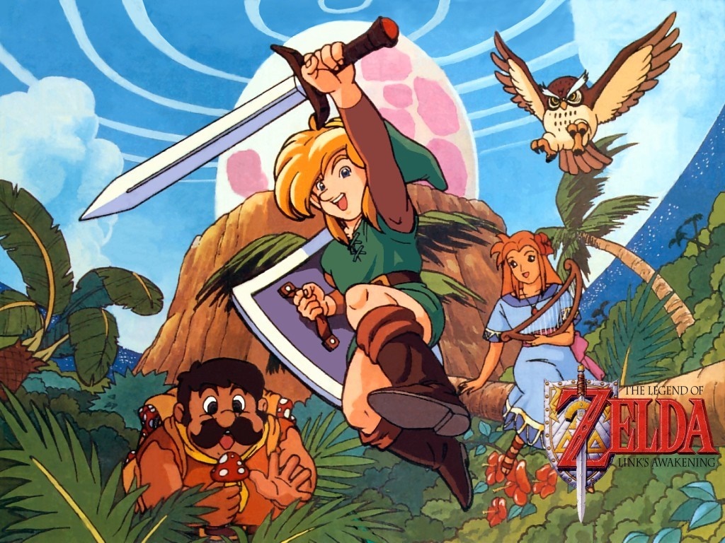 Link from The Legend of Zelda: Link's Awakening with Marin and Tarin HD Wallpaper