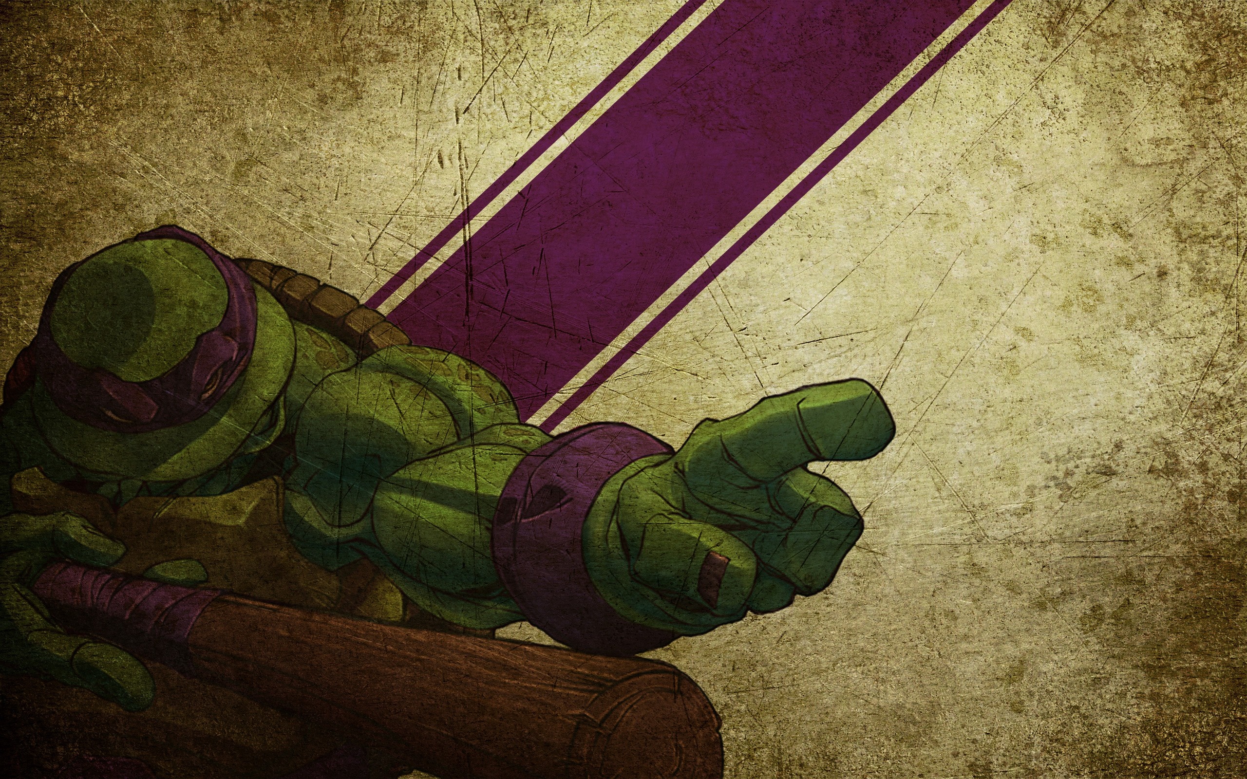 Donatello from Teenage Mutant Ninja Turtles holding a bo staff HD Wallpaper