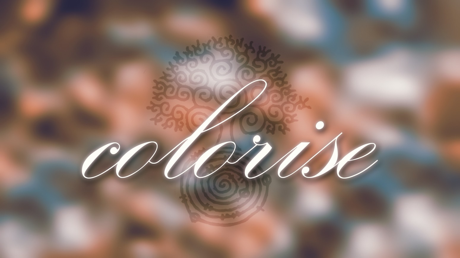 Colorise text with tree ornament HD Wallpaper