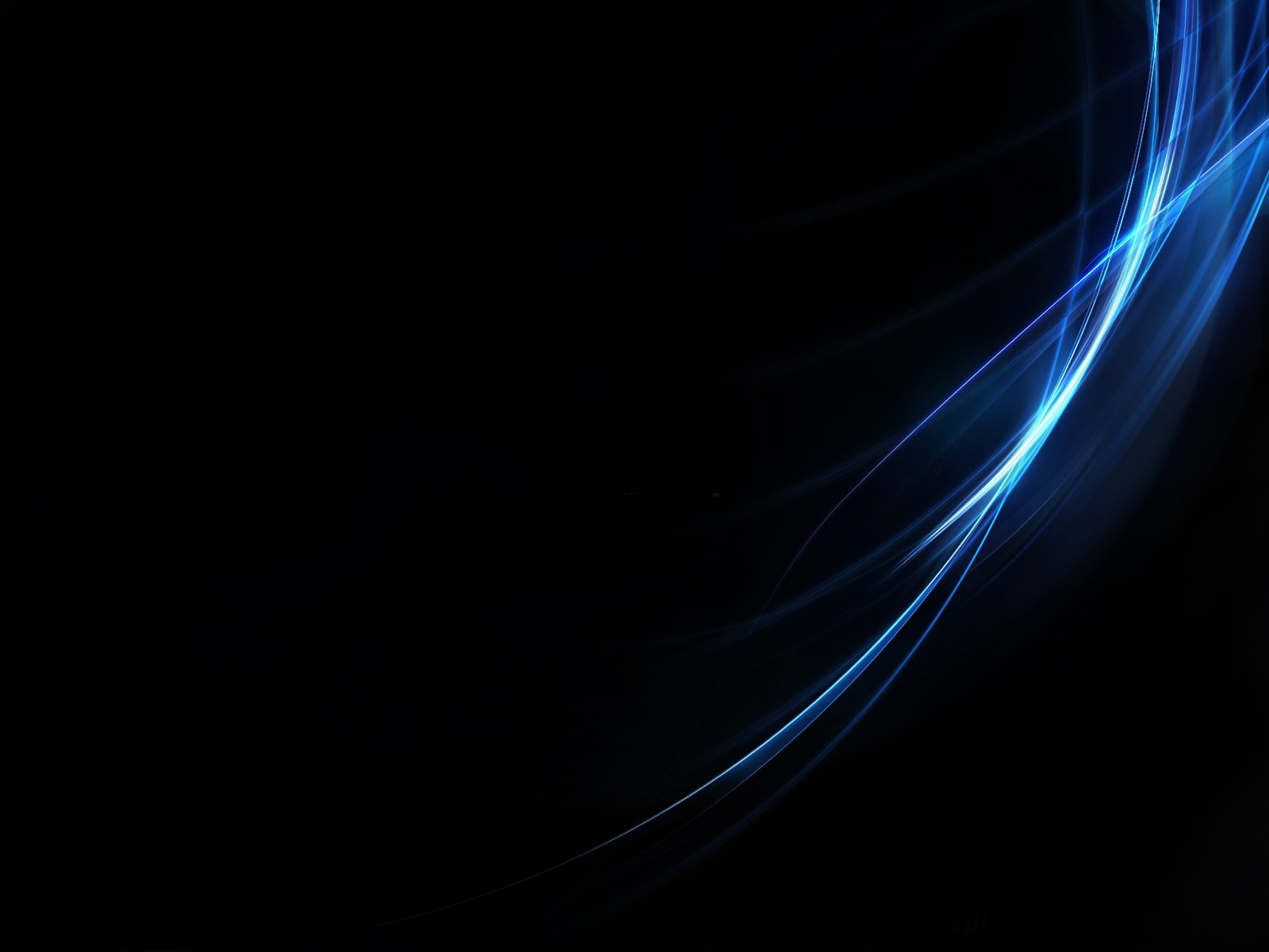 Abstract blue light streaks on black background HD Wallpaper