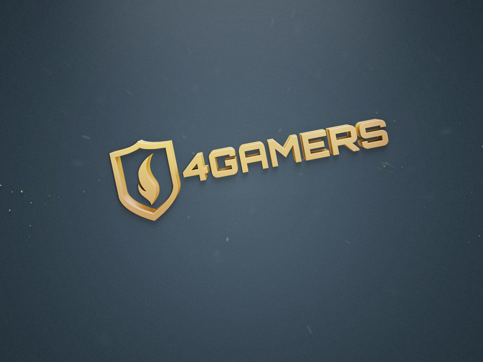 4Gamers logo with shield and flame symbol HD Wallpaper