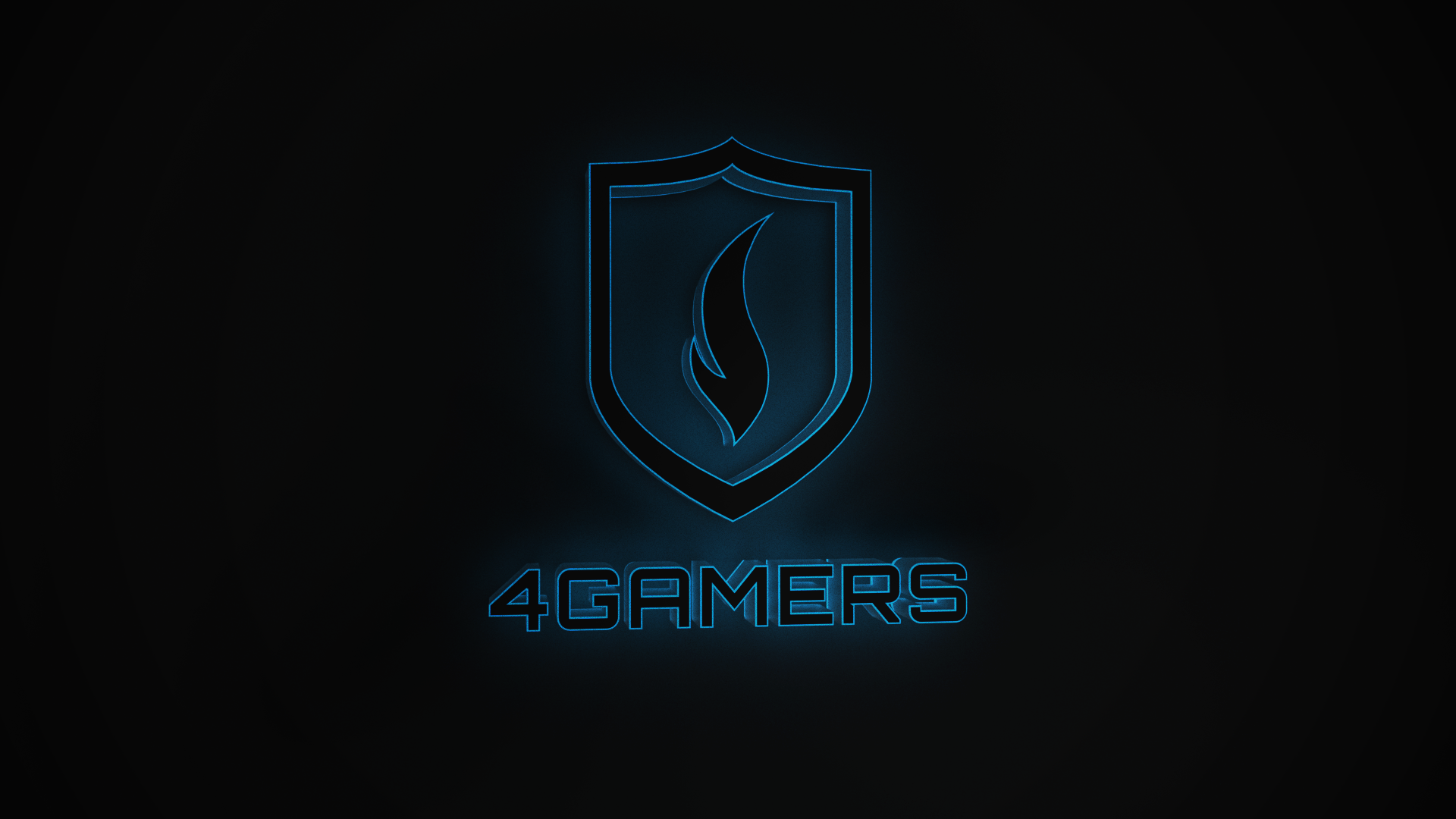 4Gamers logo with shield and flame HD Wallpaper