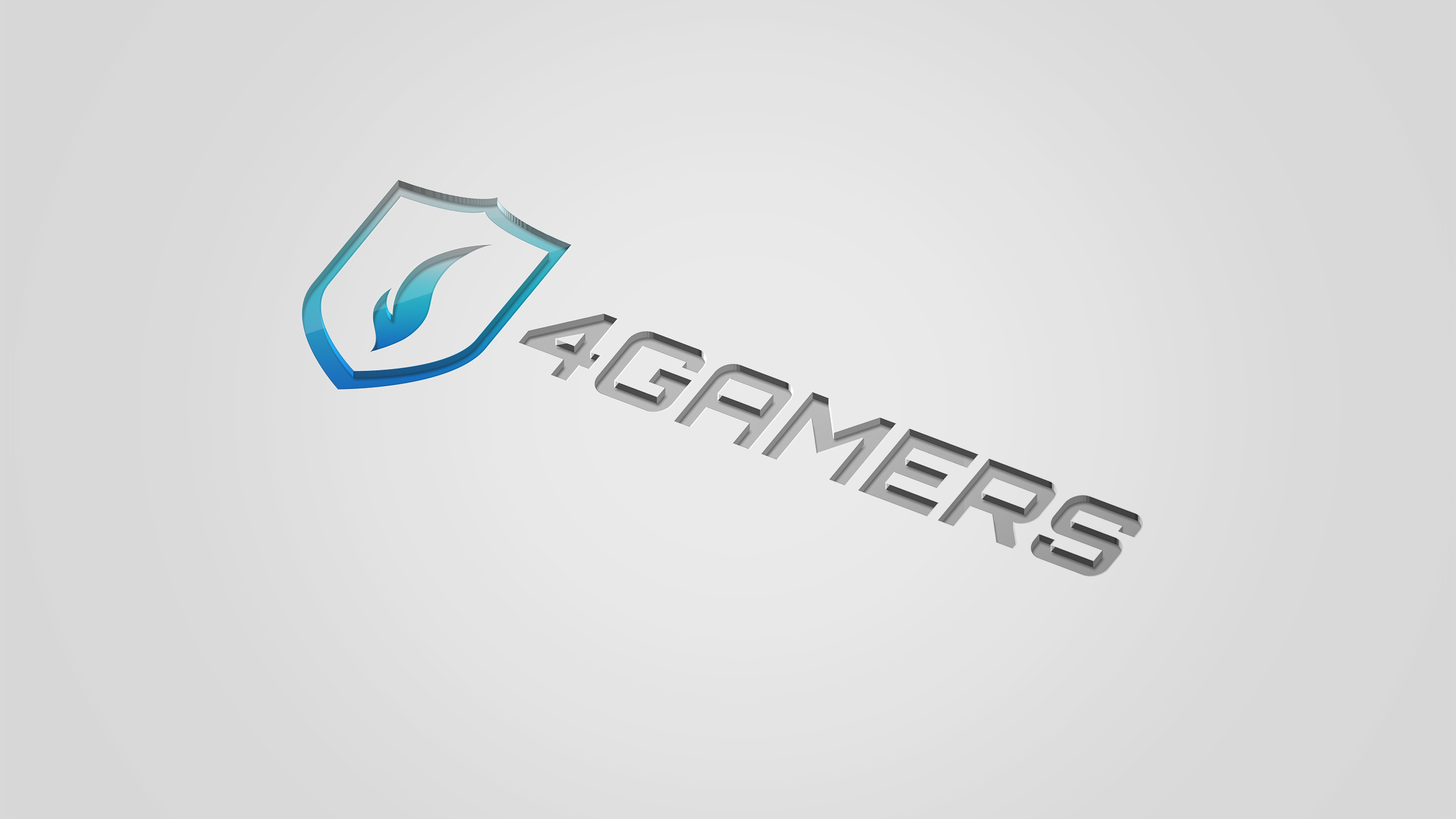 4Gamers logo with shield and flame HD Wallpaper