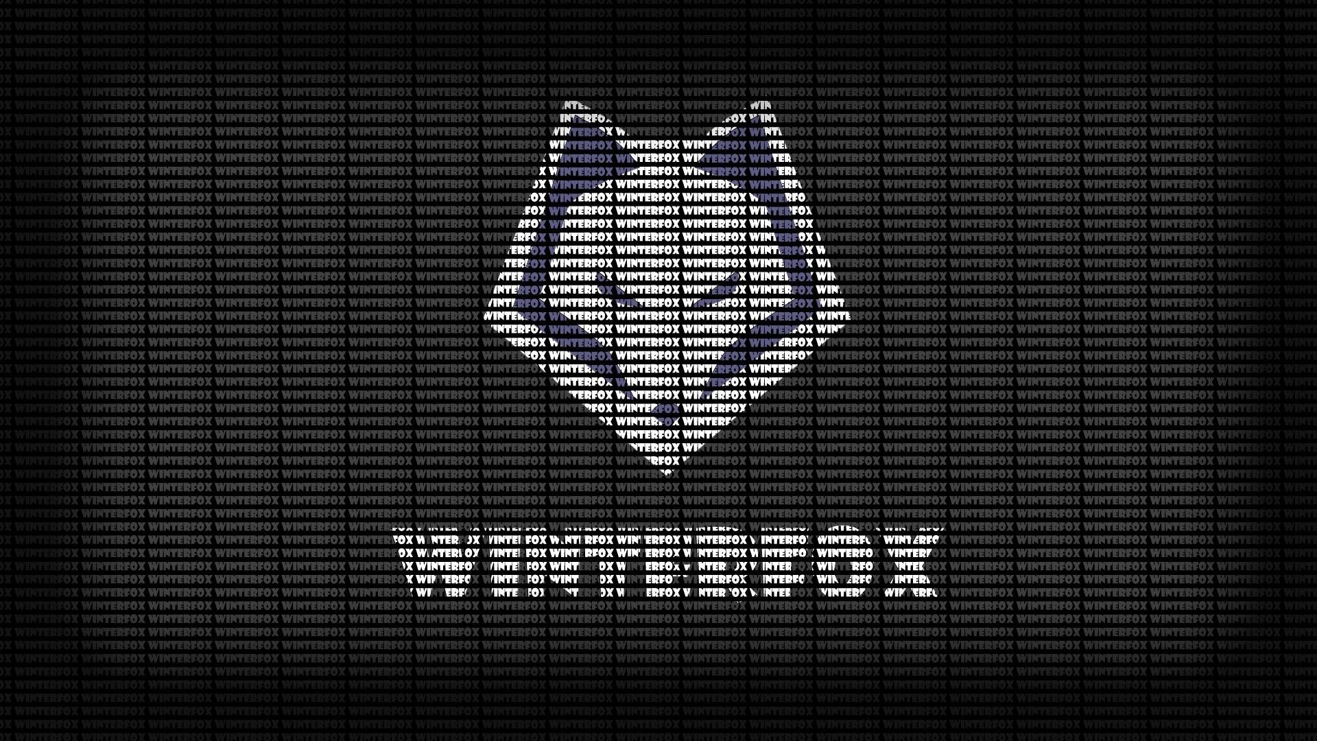 Winterfox logo and text on a dark background HD Wallpaper