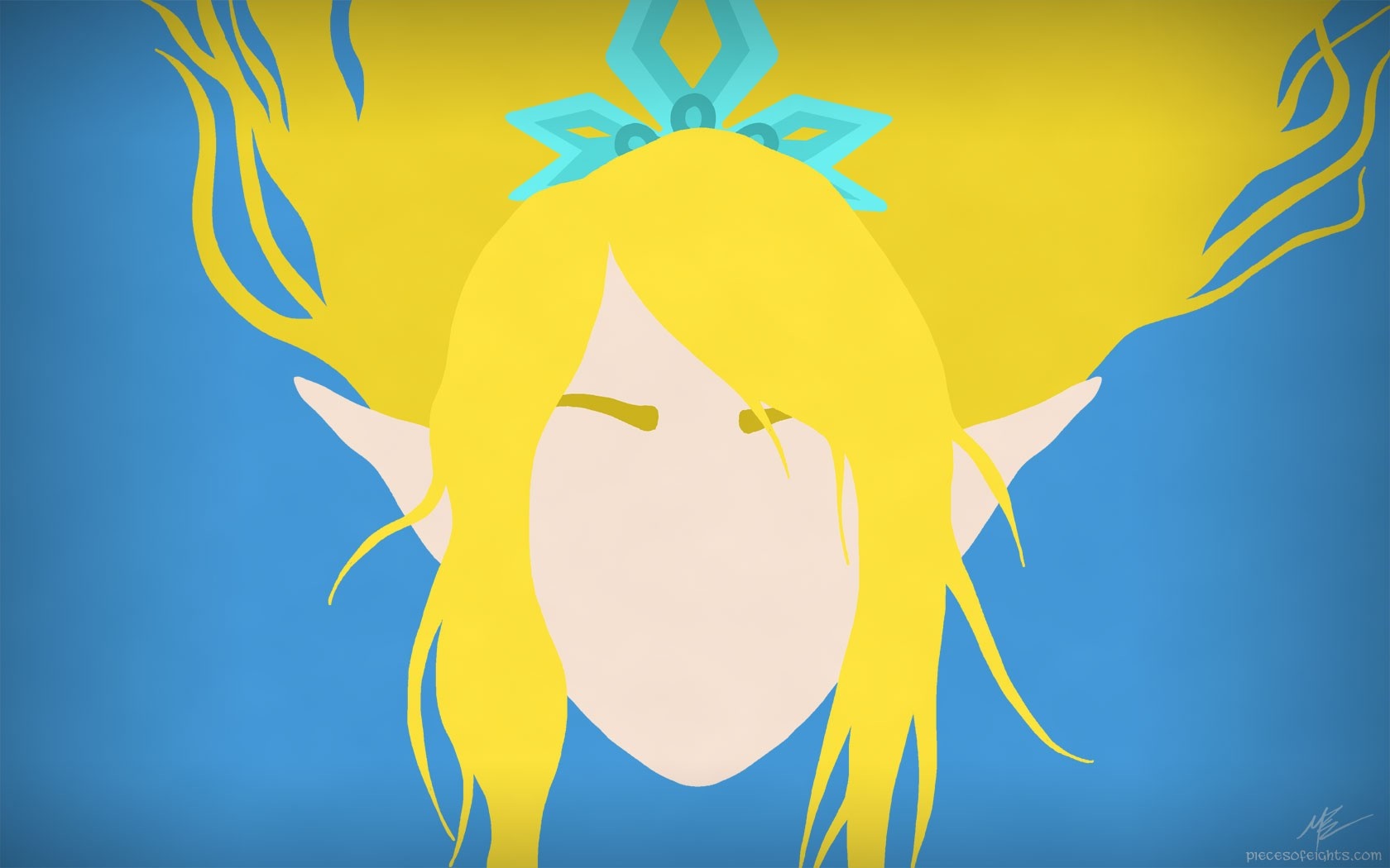 Janna from League of Legends minimalist illustration HD Wallpaper