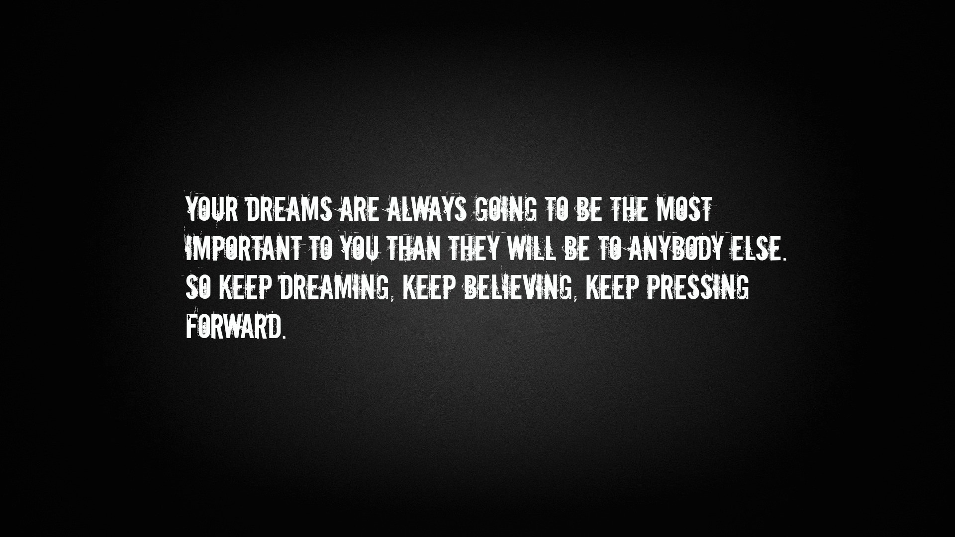 Motivational quote about dreams and perseverance HD Wallpaper