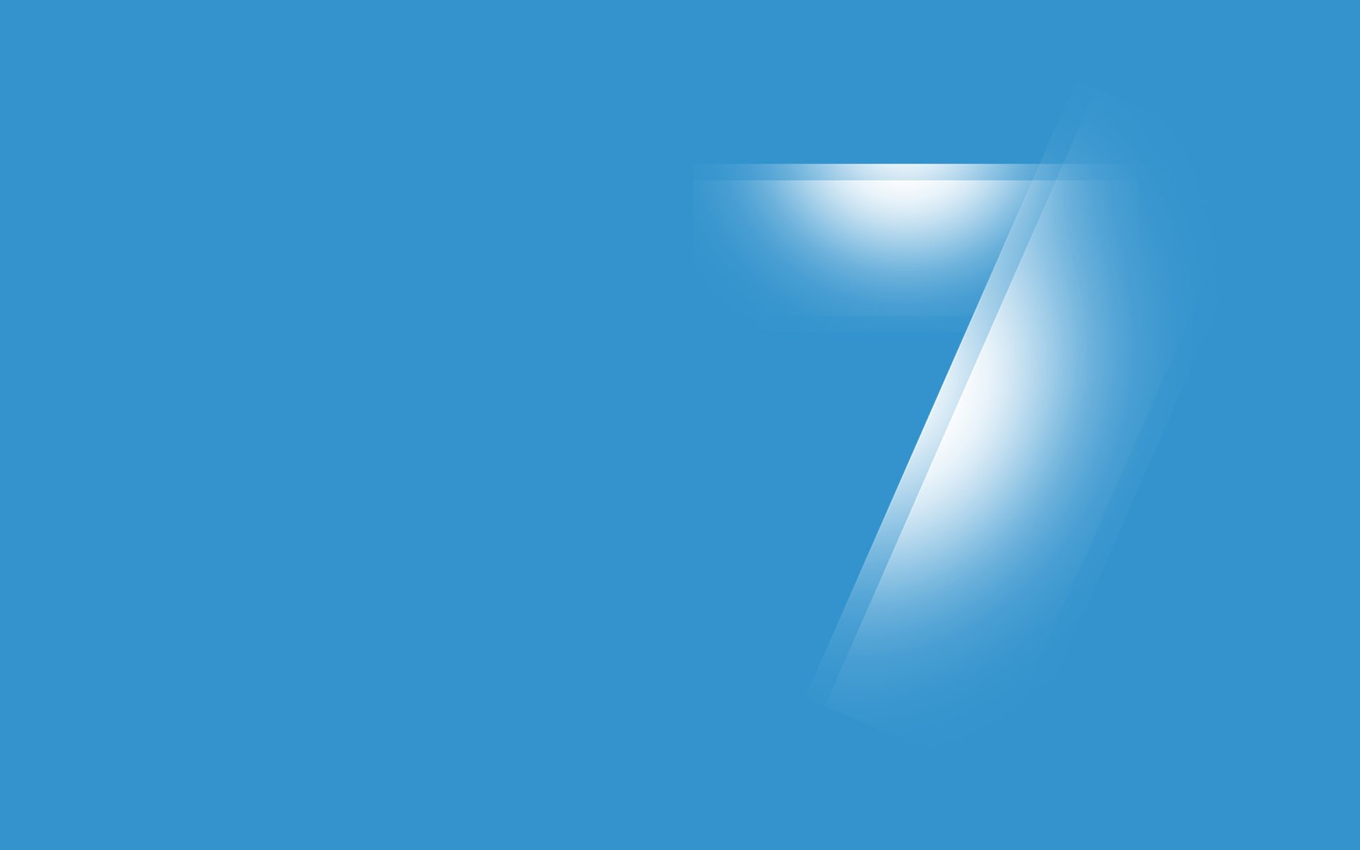 Windows 7 logo on blue background HD Wallpaper