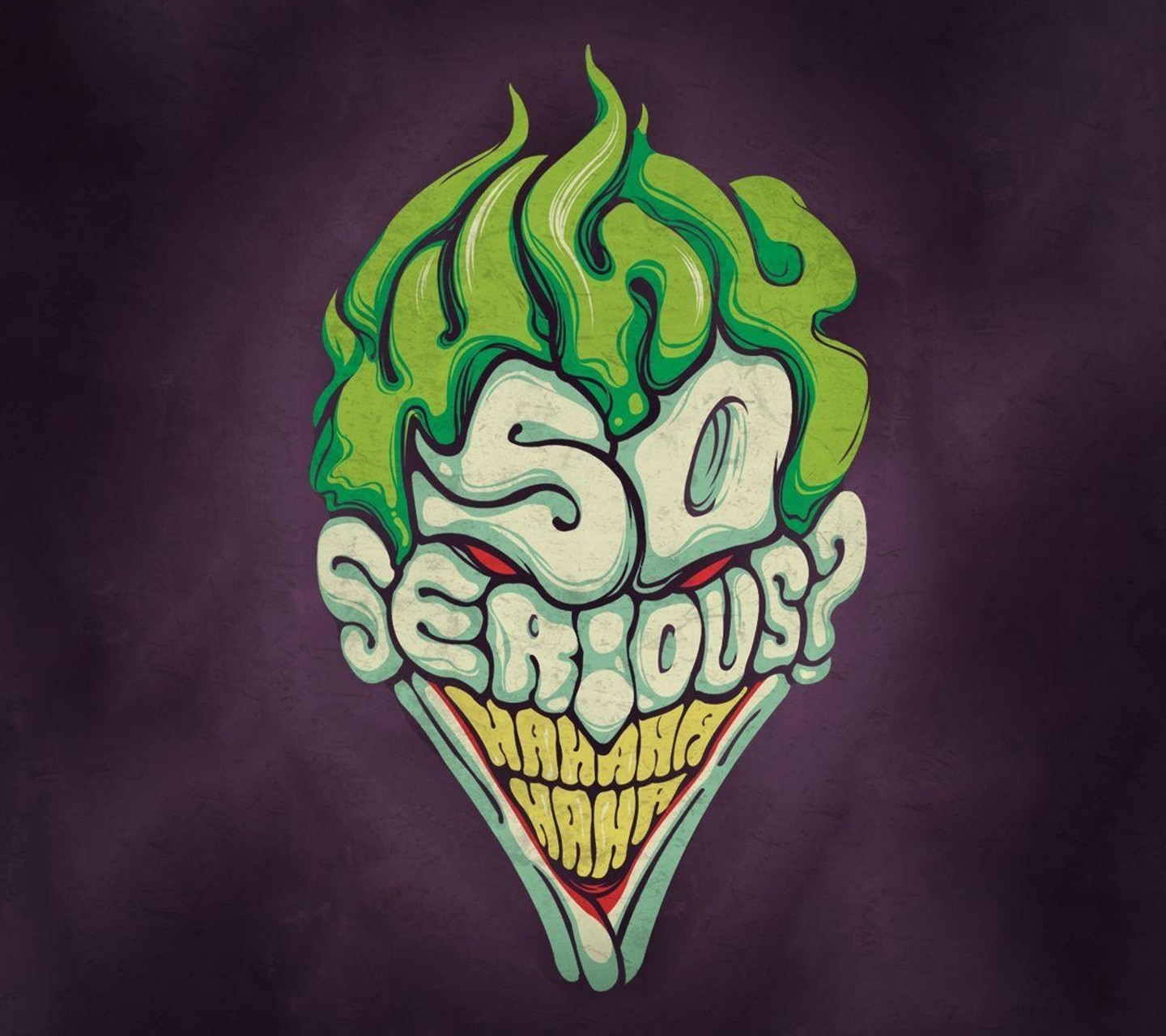Joker typography art 'So Serious?' HD Wallpaper