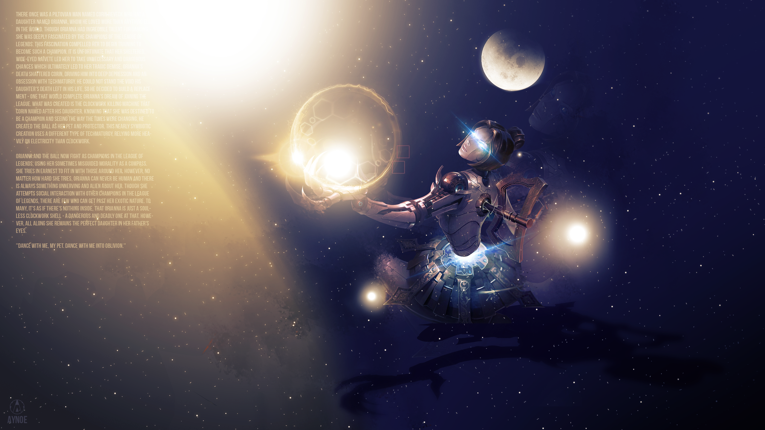 Orianna from League of Legends in space HD Wallpaper