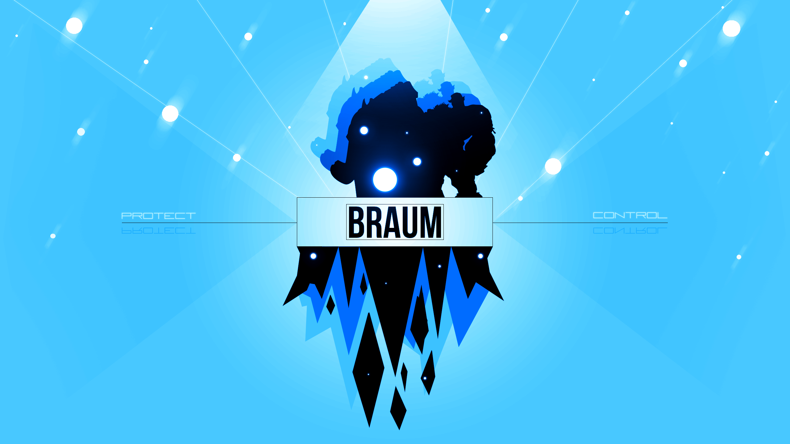 Braum from League of Legends silhouette HD Wallpaper