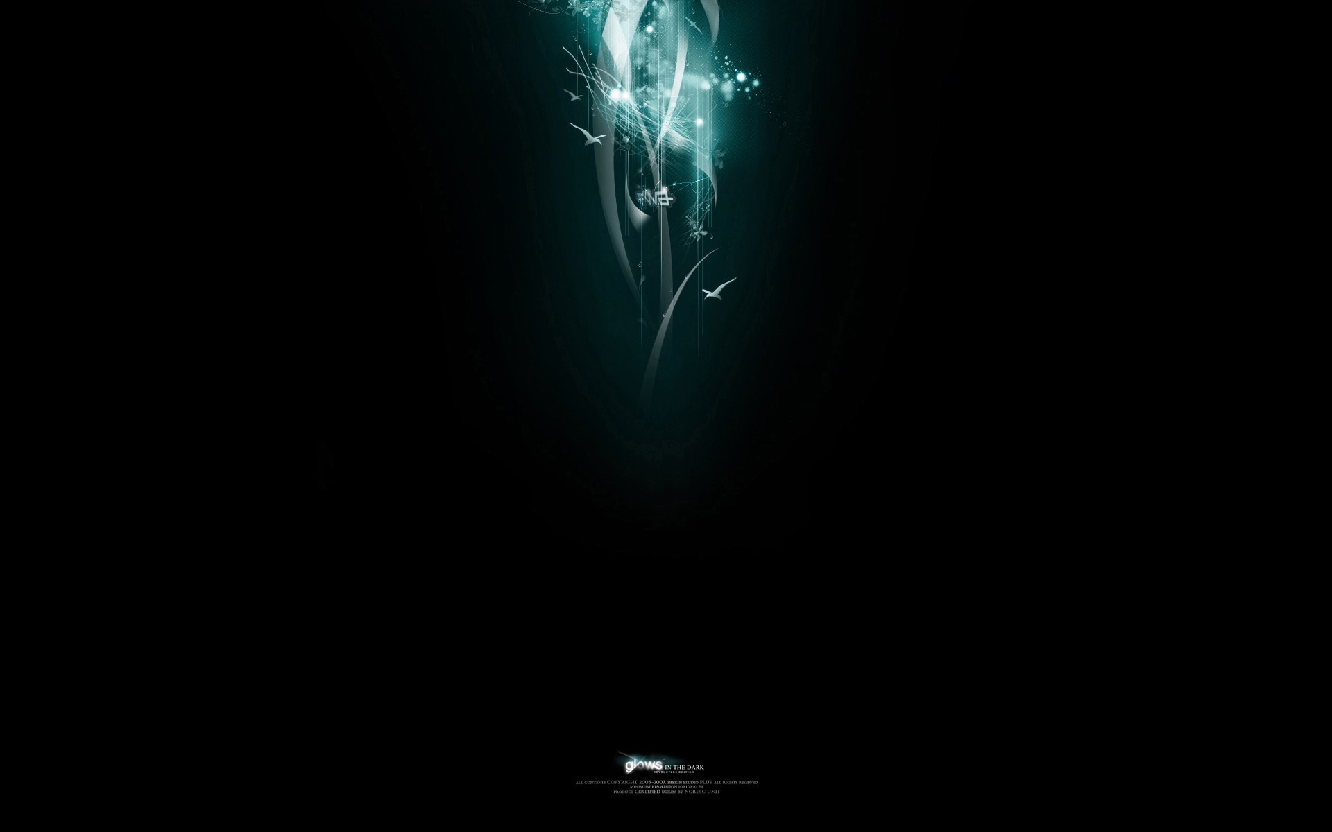 Abstract light streaks with birds in darkness HD Wallpaper