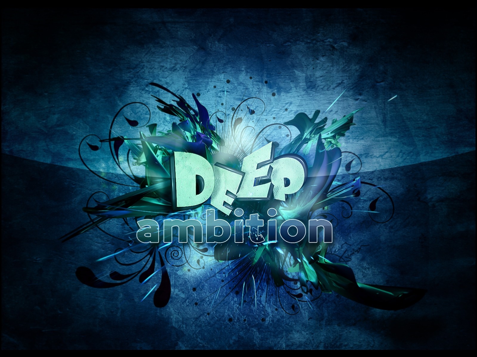 Deep ambition text art HD Wallpaper