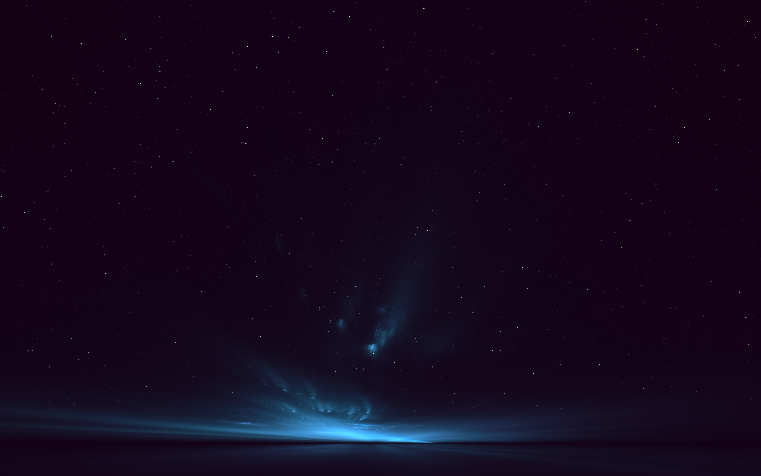 Night sky with stars and aurora HD Wallpaper