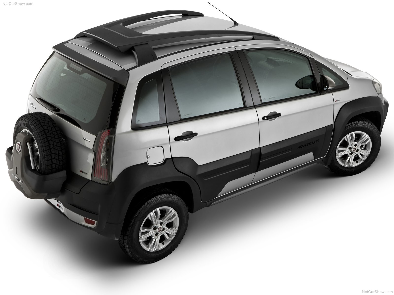 Silver Fiat Adventure SUV with Spare Tire HD Wallpaper