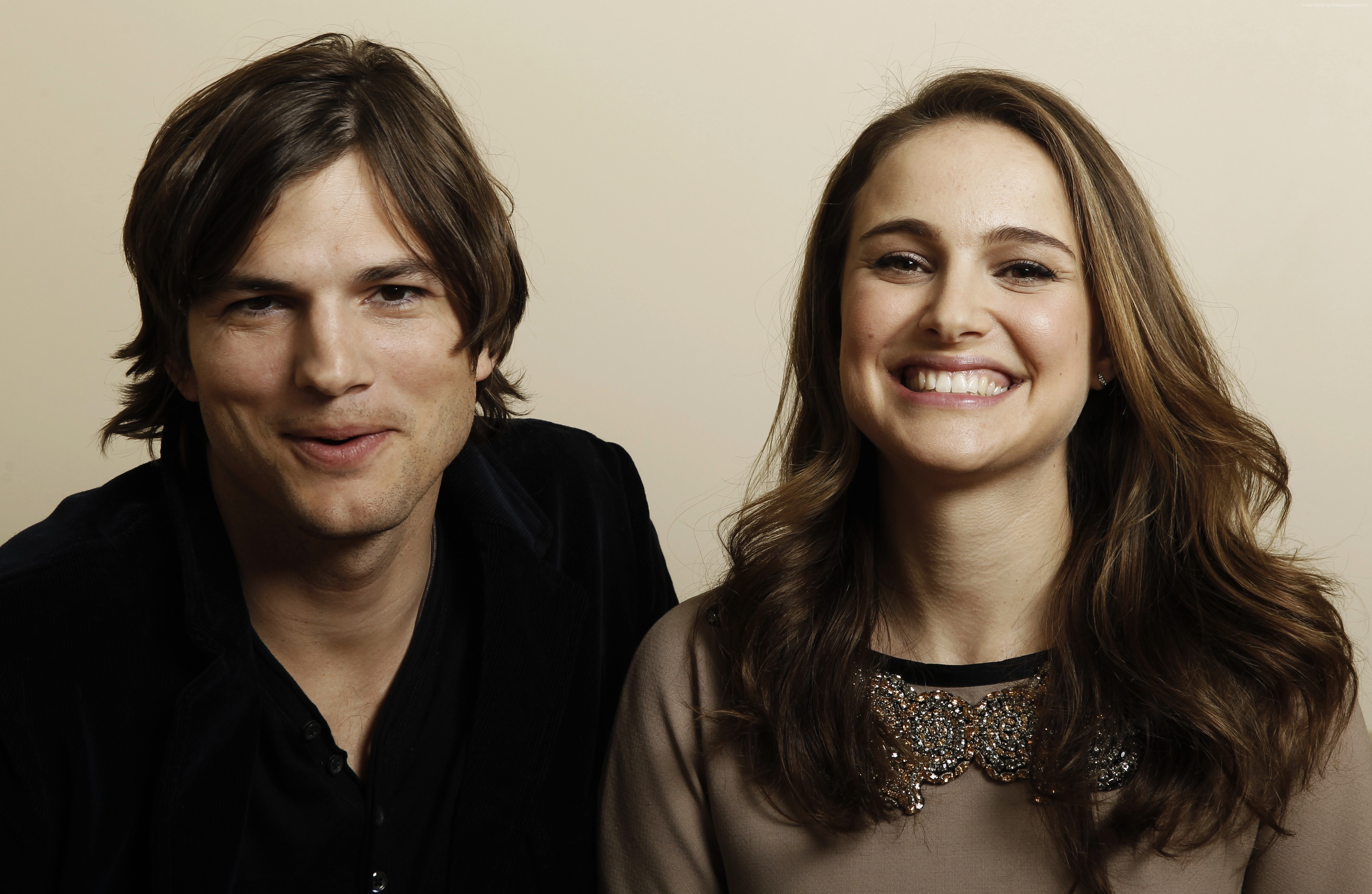 Ashton Kutcher and Natalie Portman HD Wallpaper